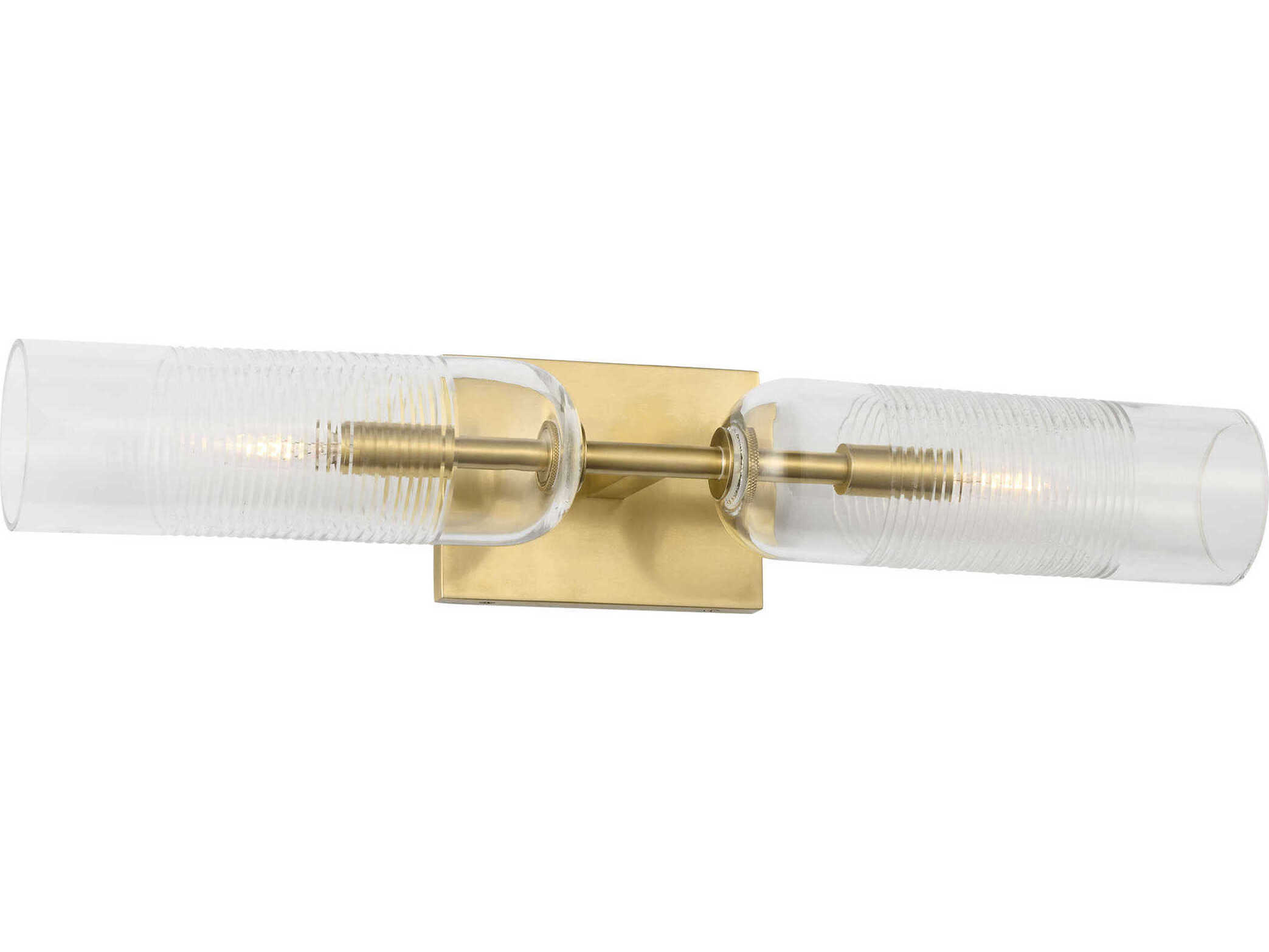 Visual Comfort Modern Leano 2-Light Brass Vanity Light