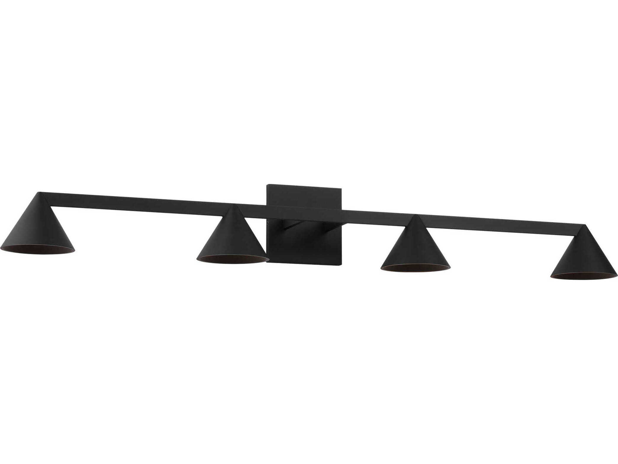 Visual Comfort Modern Midrand 4-Light Nightshade Black Vanity Light
