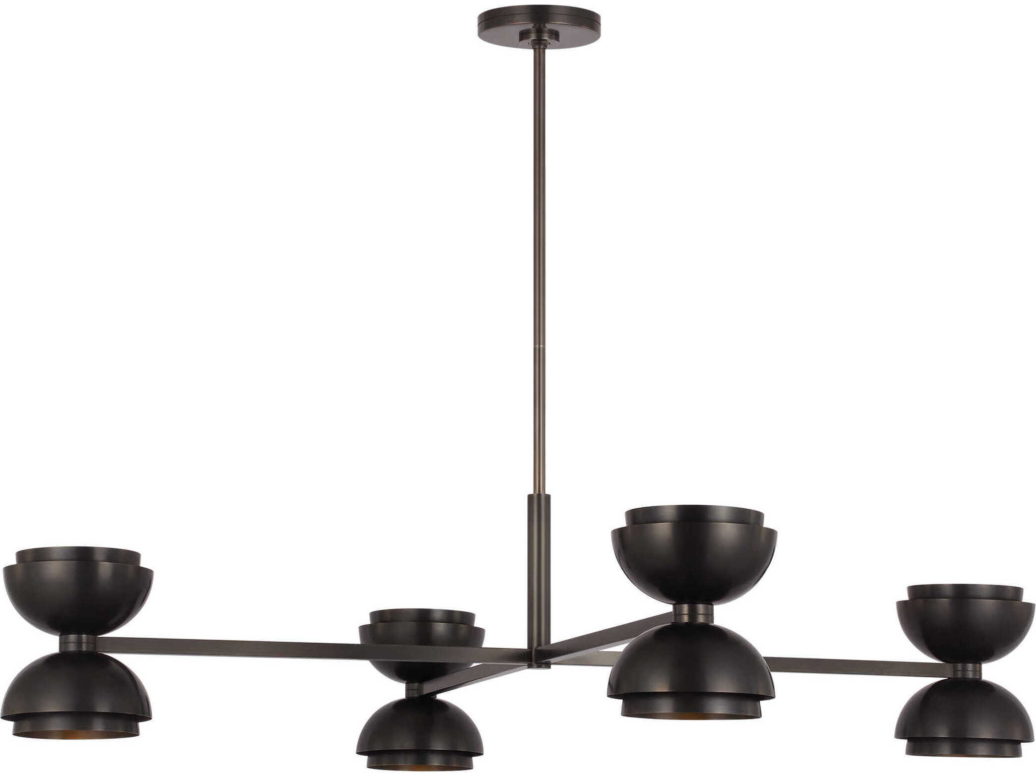 Visual Comfort Modern Shanti 4-Light Dark Bronze Dome Chandelier