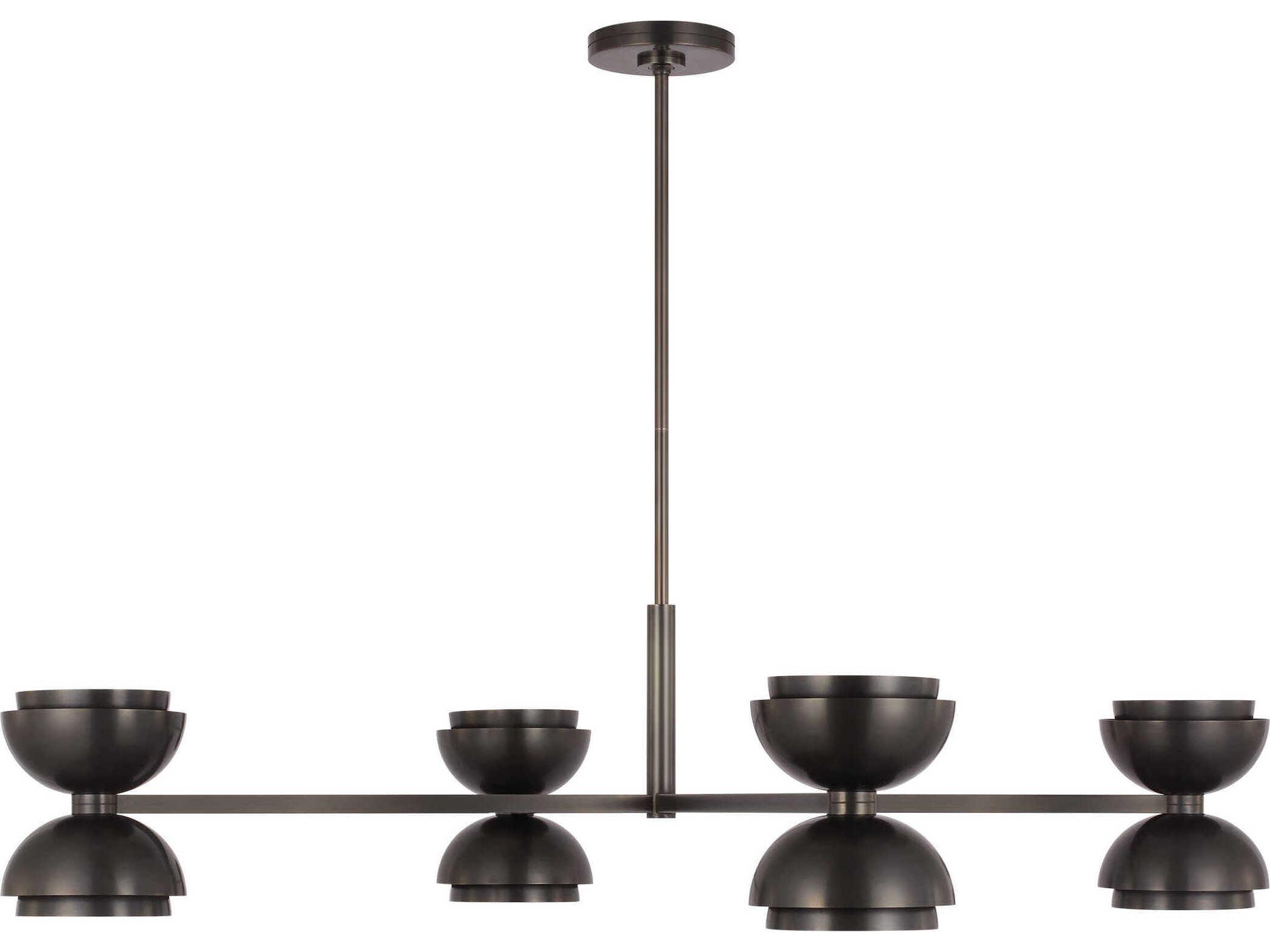 Visual Comfort Modern Shanti 4-Light Dark Bronze Dome Chandelier