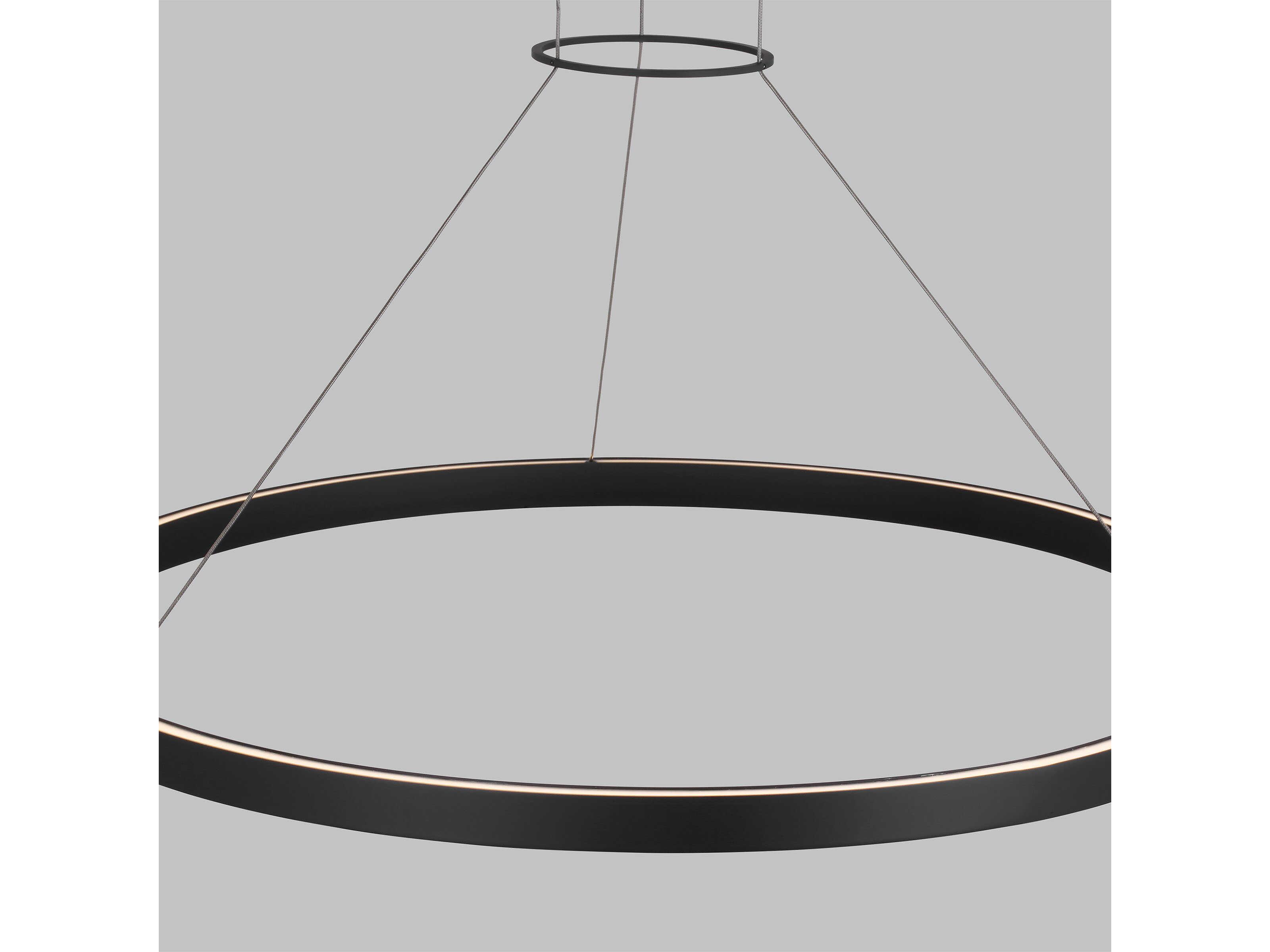 Visual Comfort Modern Fiama 1-Light Matte Black Round Pendant