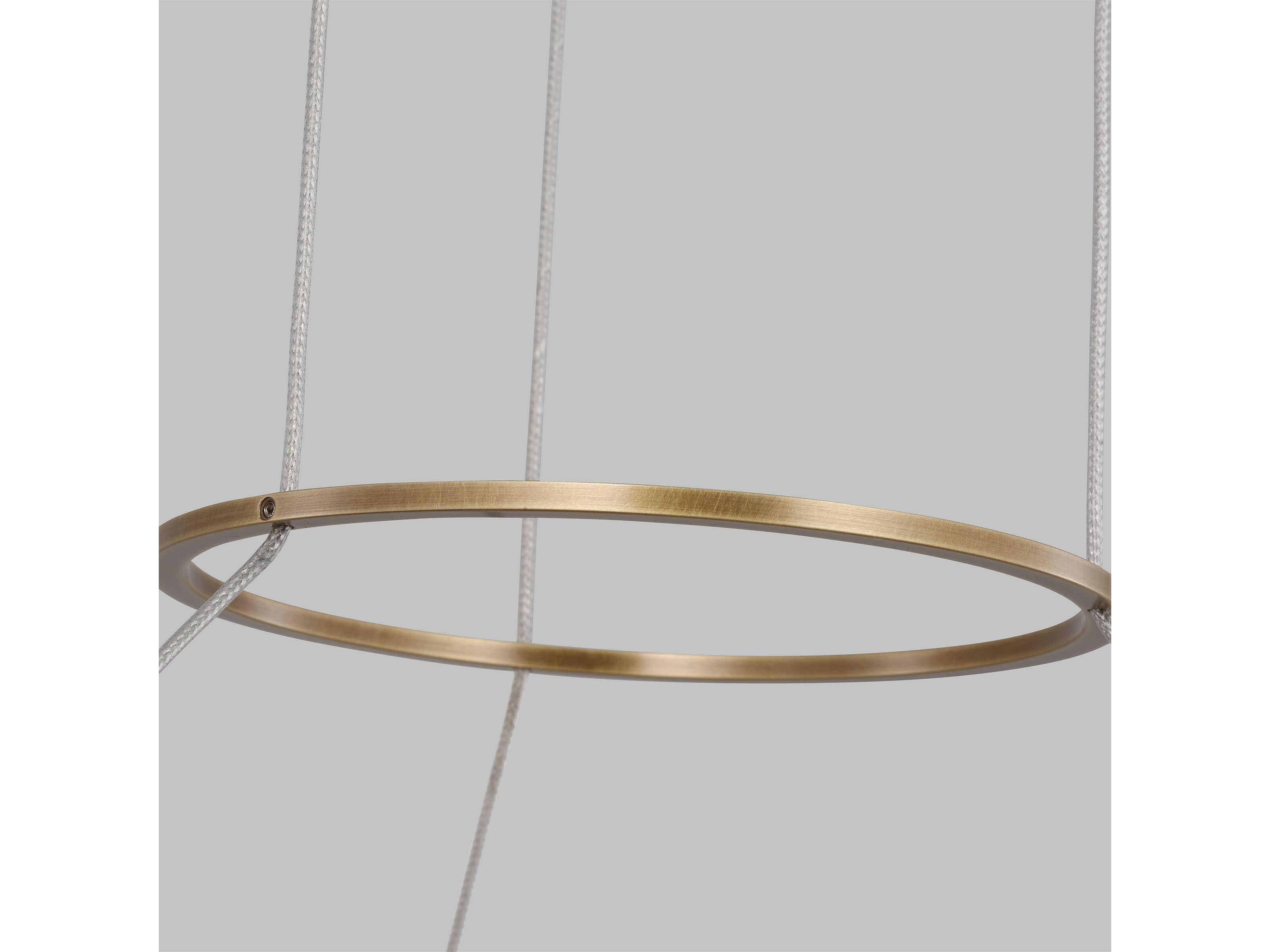Visual Comfort Modern Fiama 1-Light Plated Brass Round Pendant