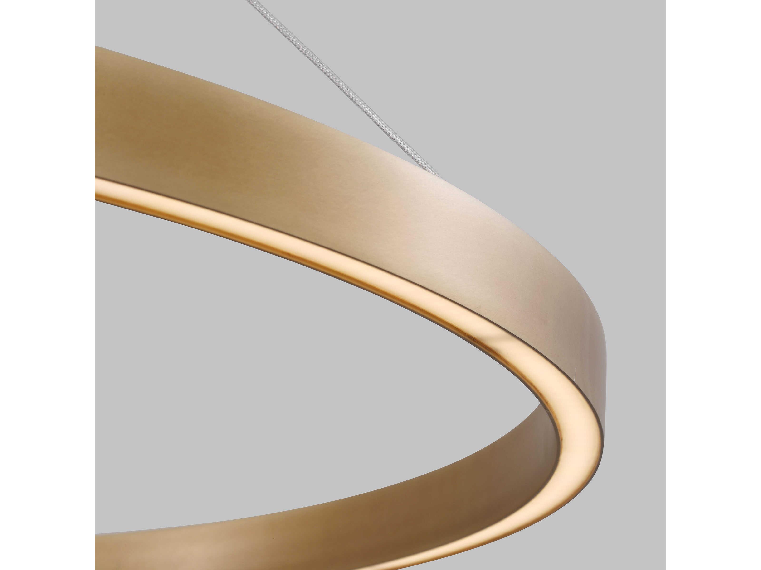 Visual Comfort Modern Fiama 1-Light Plated Brass Round Pendant