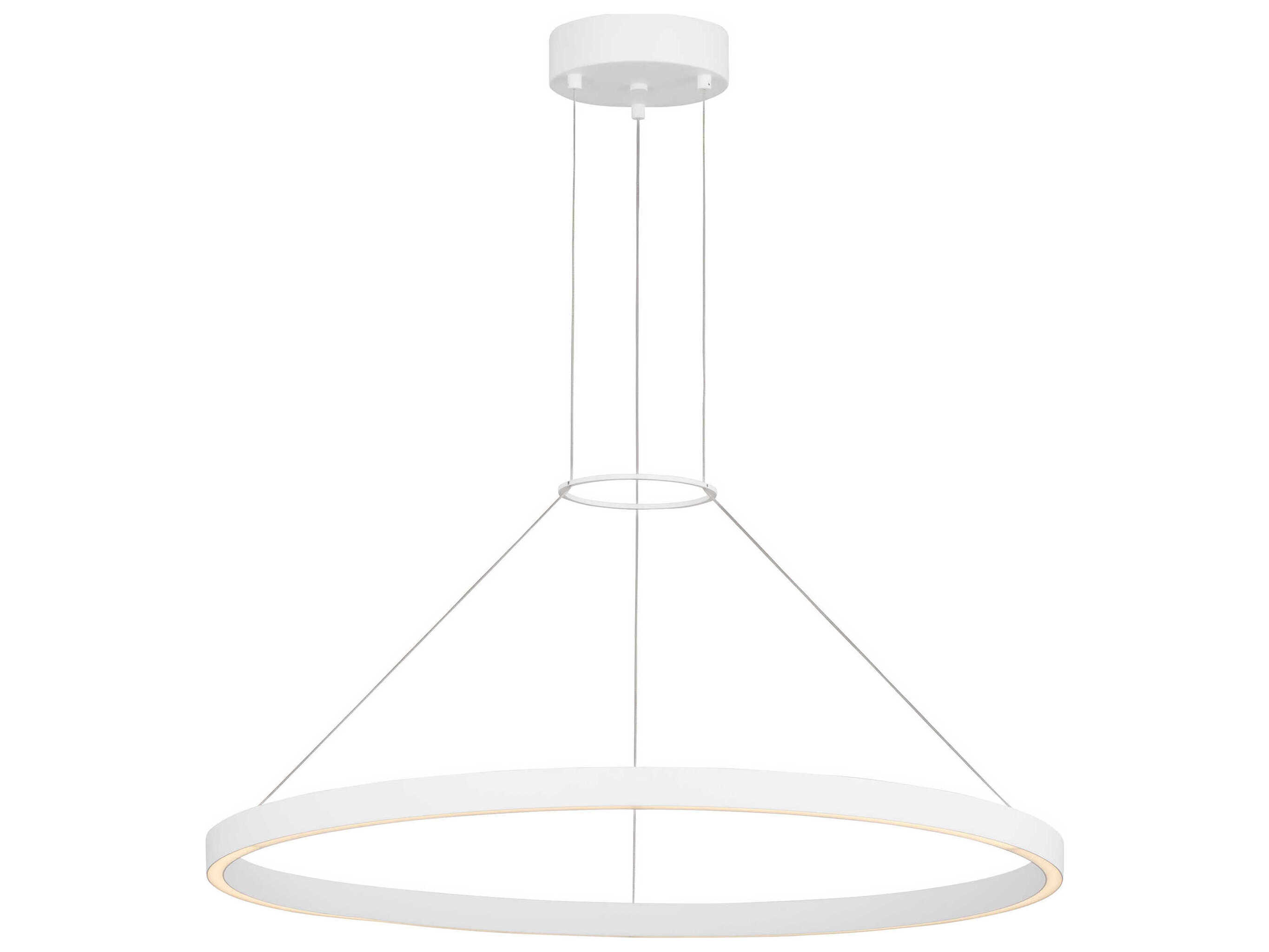 Visual Comfort Modern Fiama 1-Light Matte White Round Pendant