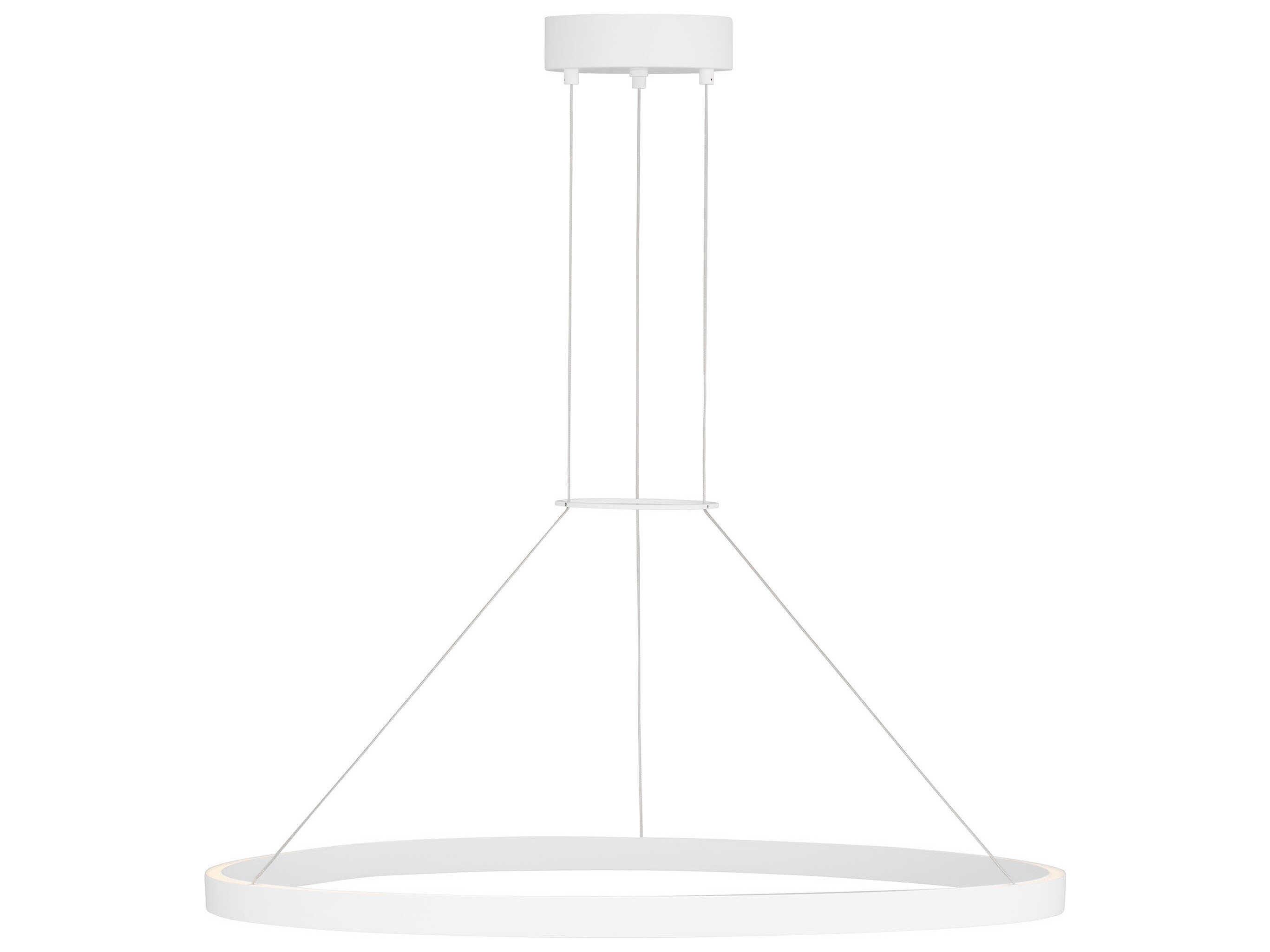 Visual Comfort Modern Fiama 1-Light Matte White Round Pendant