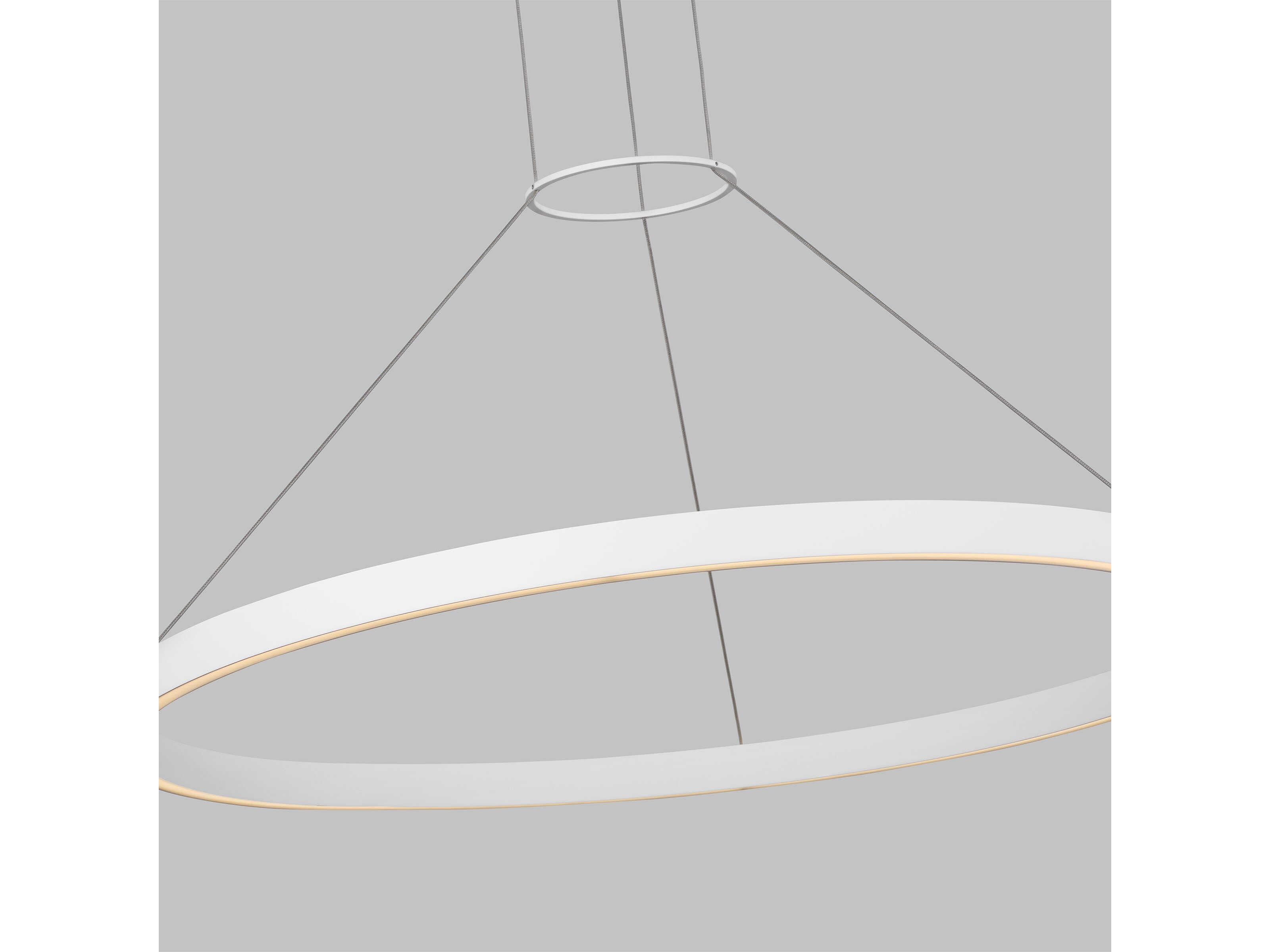 Visual Comfort Modern Fiama 1-Light Matte White Round Pendant