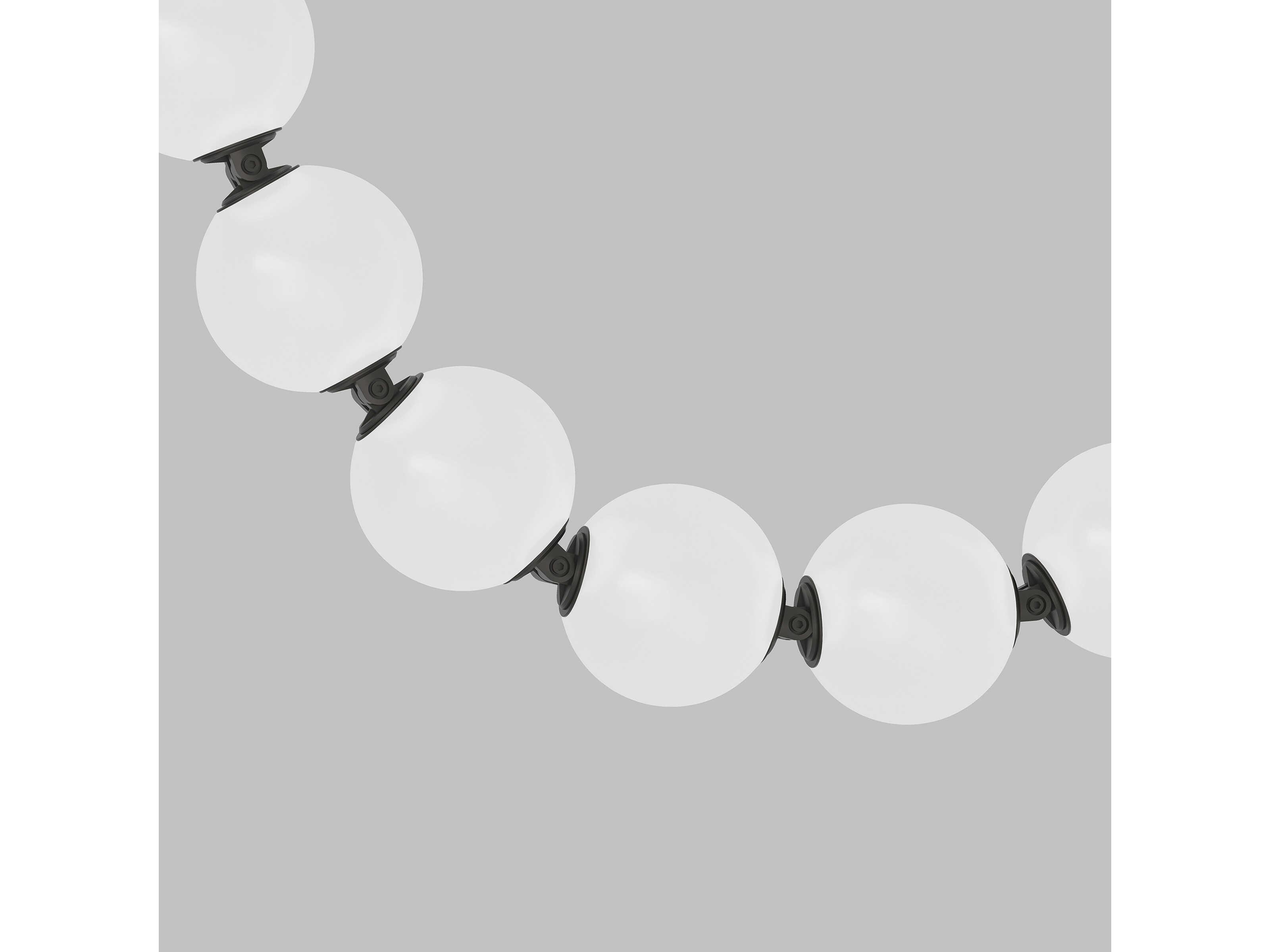 Visual Comfort Modern Perle 1-Light Dark Bronze Globe Linear Chandelier