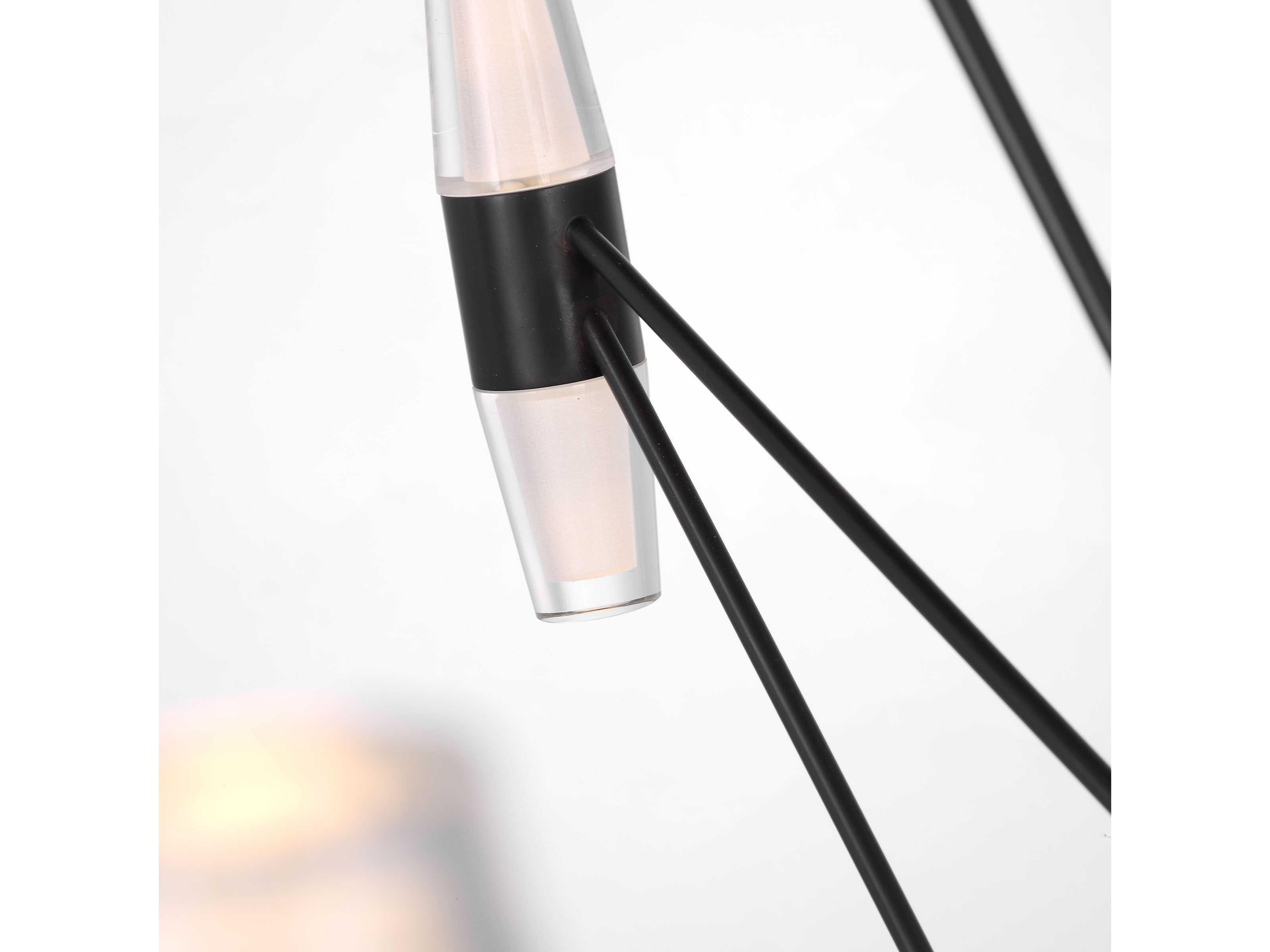 Visual Comfort Modern Lassell 42-Light Dark Bronze Geometric Tiered Chandelier