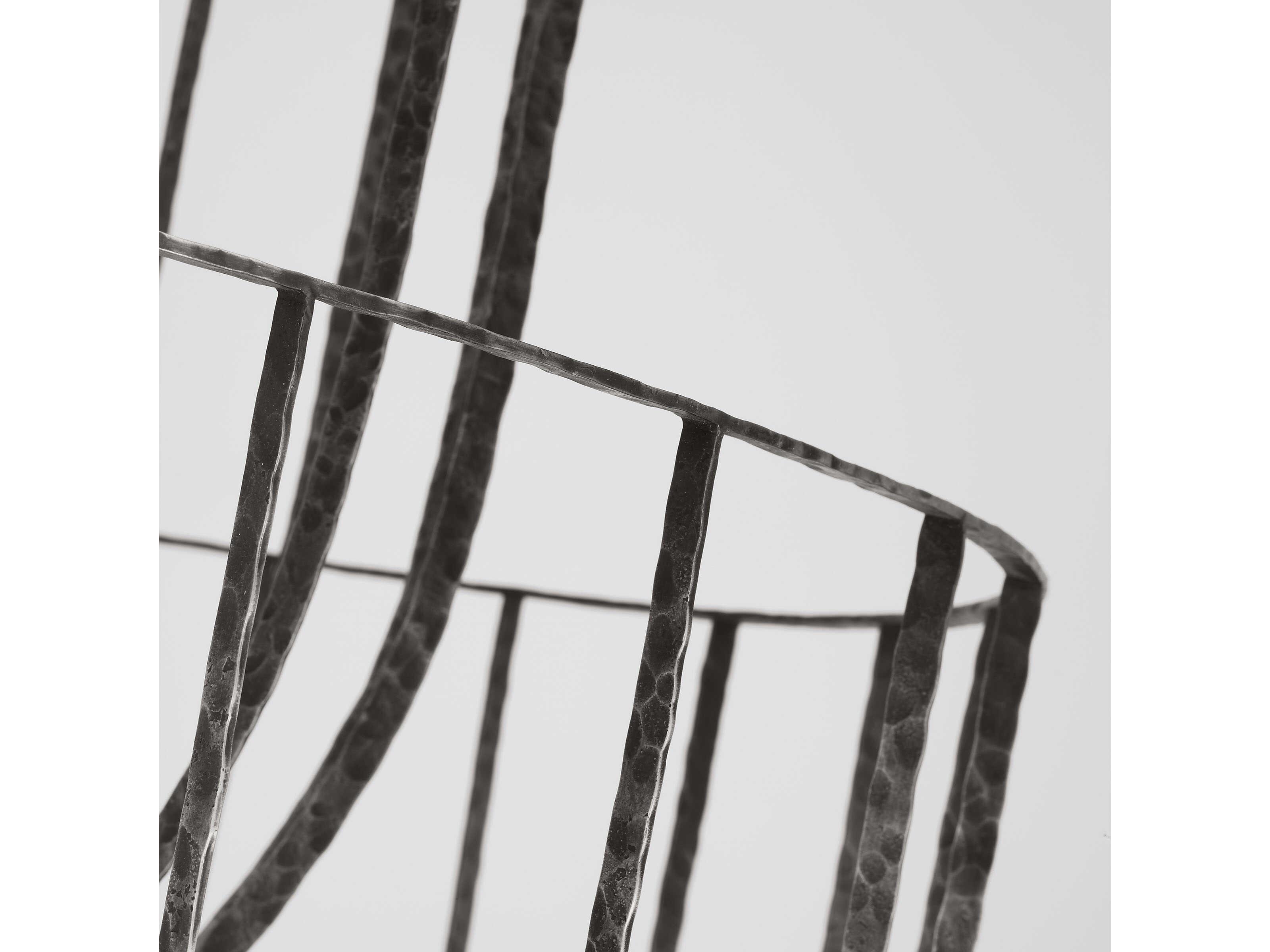 Visual Comfort Modern Sanchi 4-Light Aged Iron Gray Tiered Chandelier