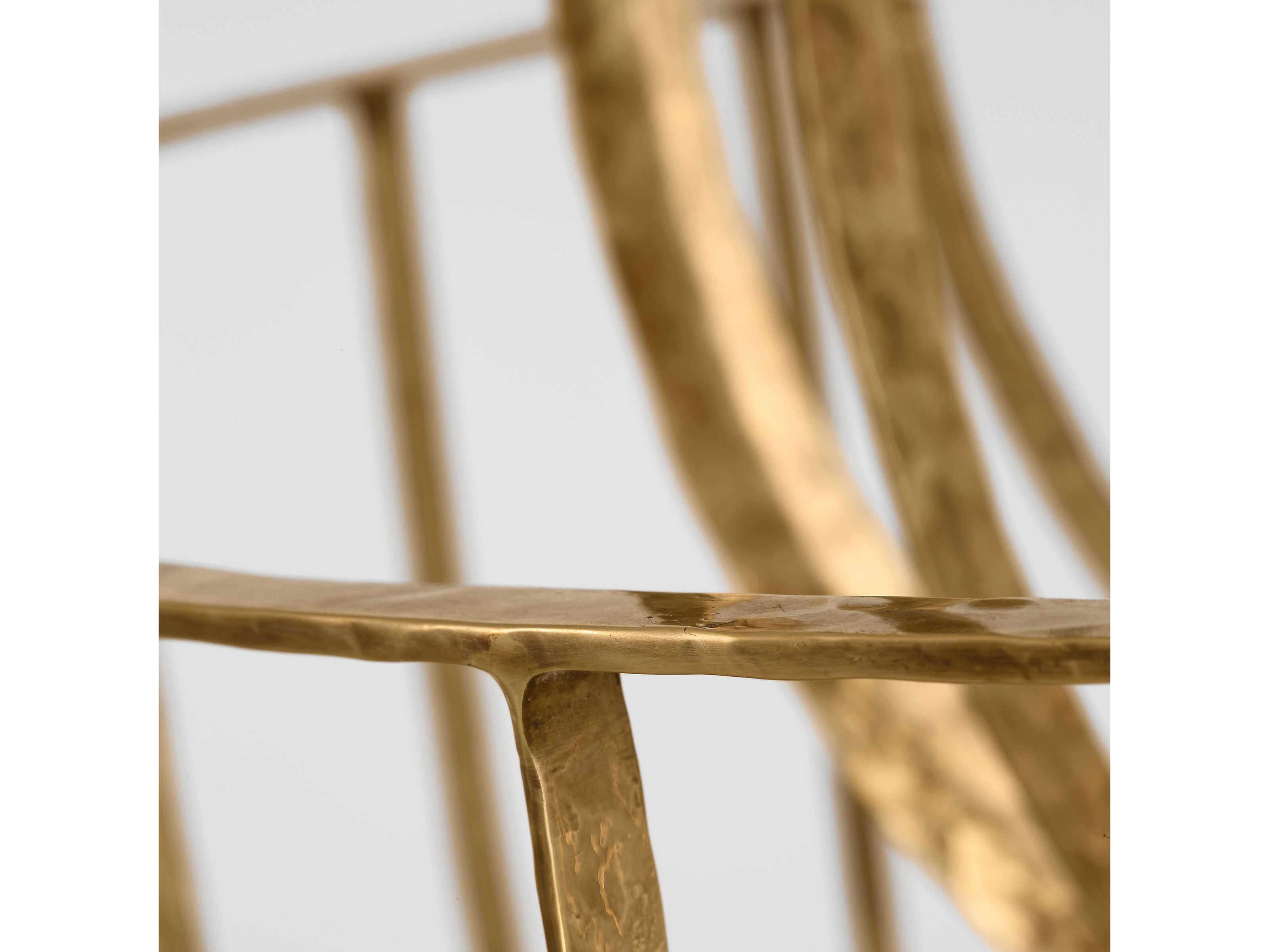 Visual Comfort Modern Sanchi 3-Light Polished Antique Brass Tiered Chandelier