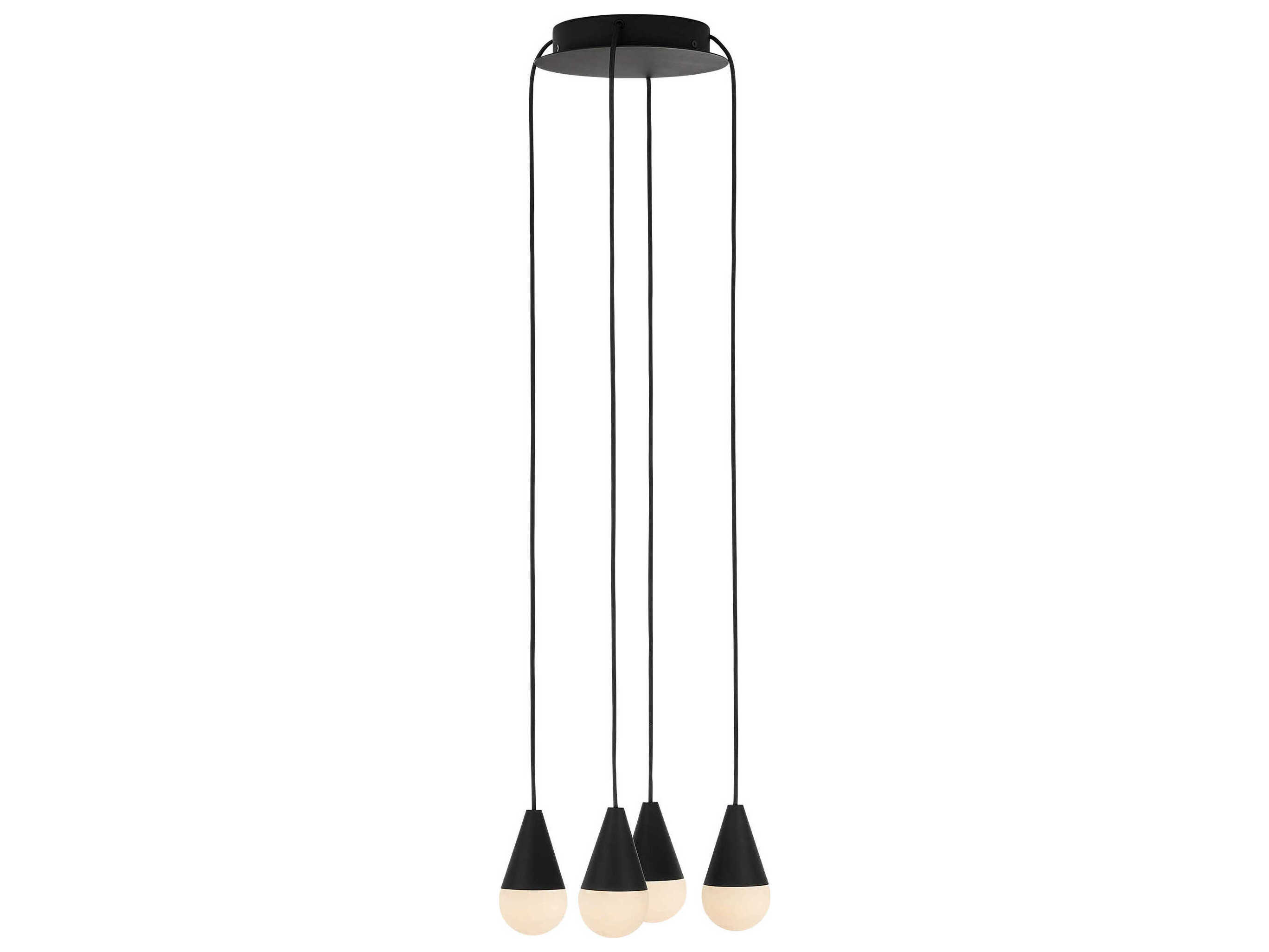Visual Comfort Modern Cupola 4-Light Nightshade Black Mini Pendant