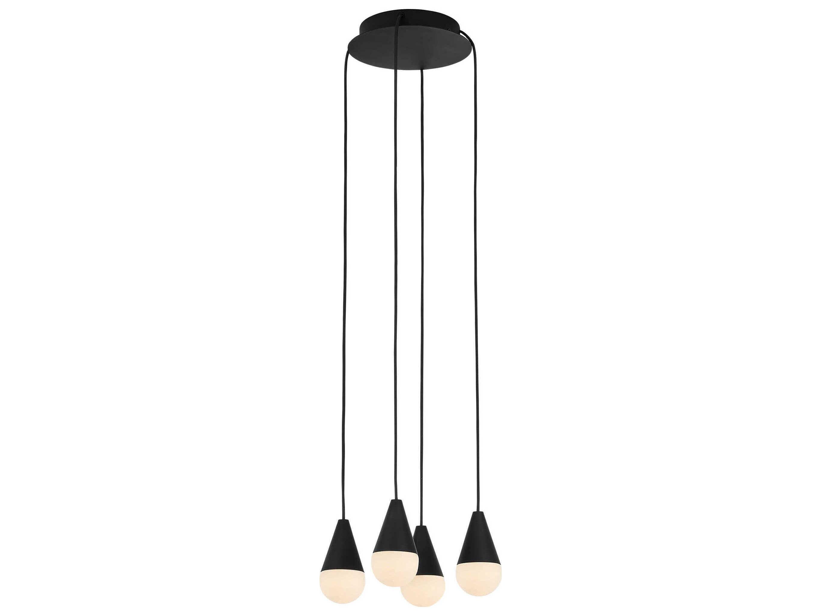 Visual Comfort Modern Cupola 4-Light Nightshade Black Mini Pendant