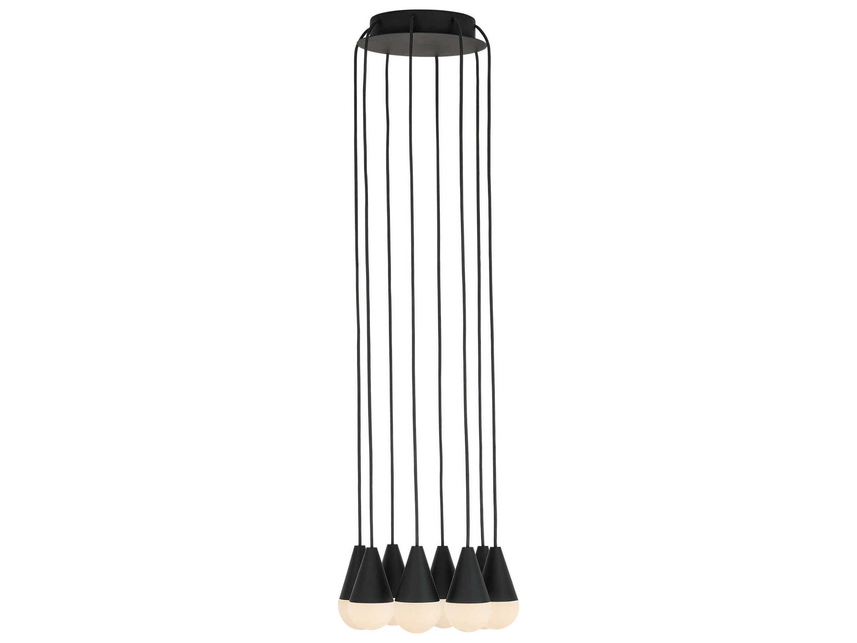 Visual Comfort Modern Cupola 8-Light Nightshade Black Mini Pendant