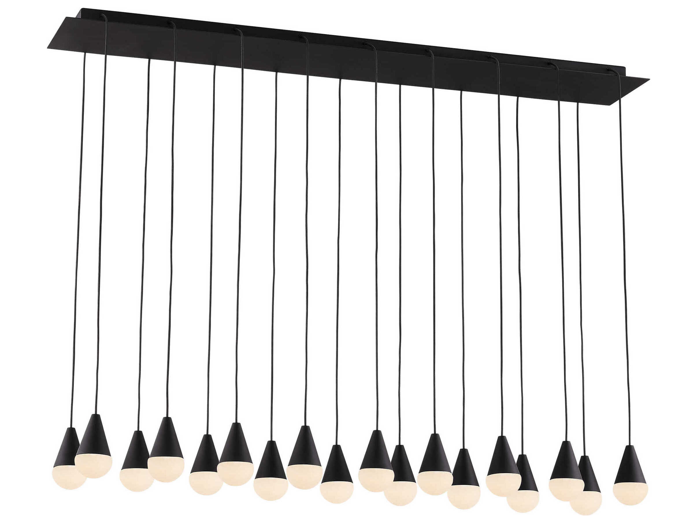 Visual Comfort Modern Cupola 18-Light Nightshade Black Island Pendant