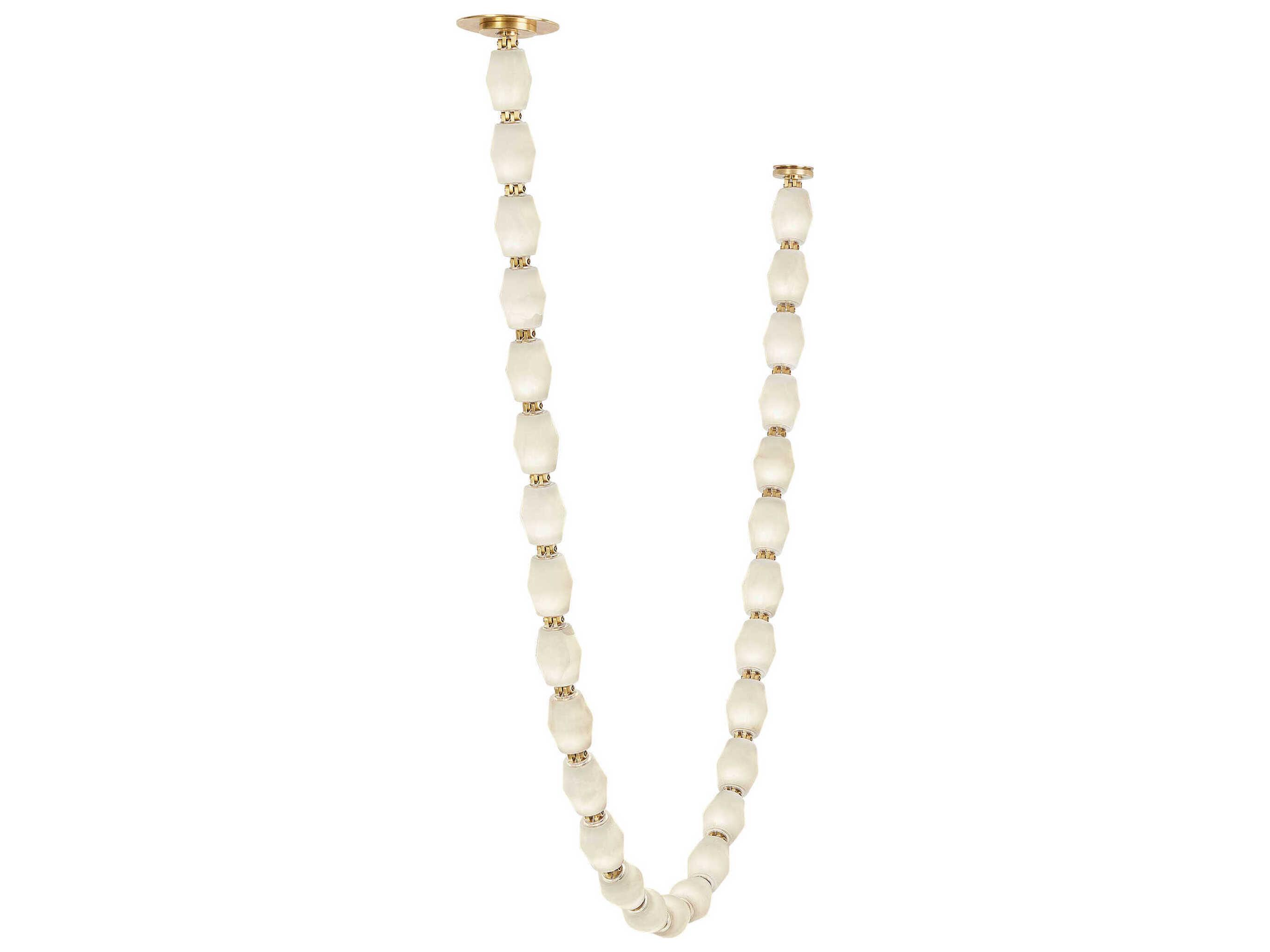 Visual Comfort Modern Collier 1-Light Hand Rubbed Antique Brass Linear Chandelier