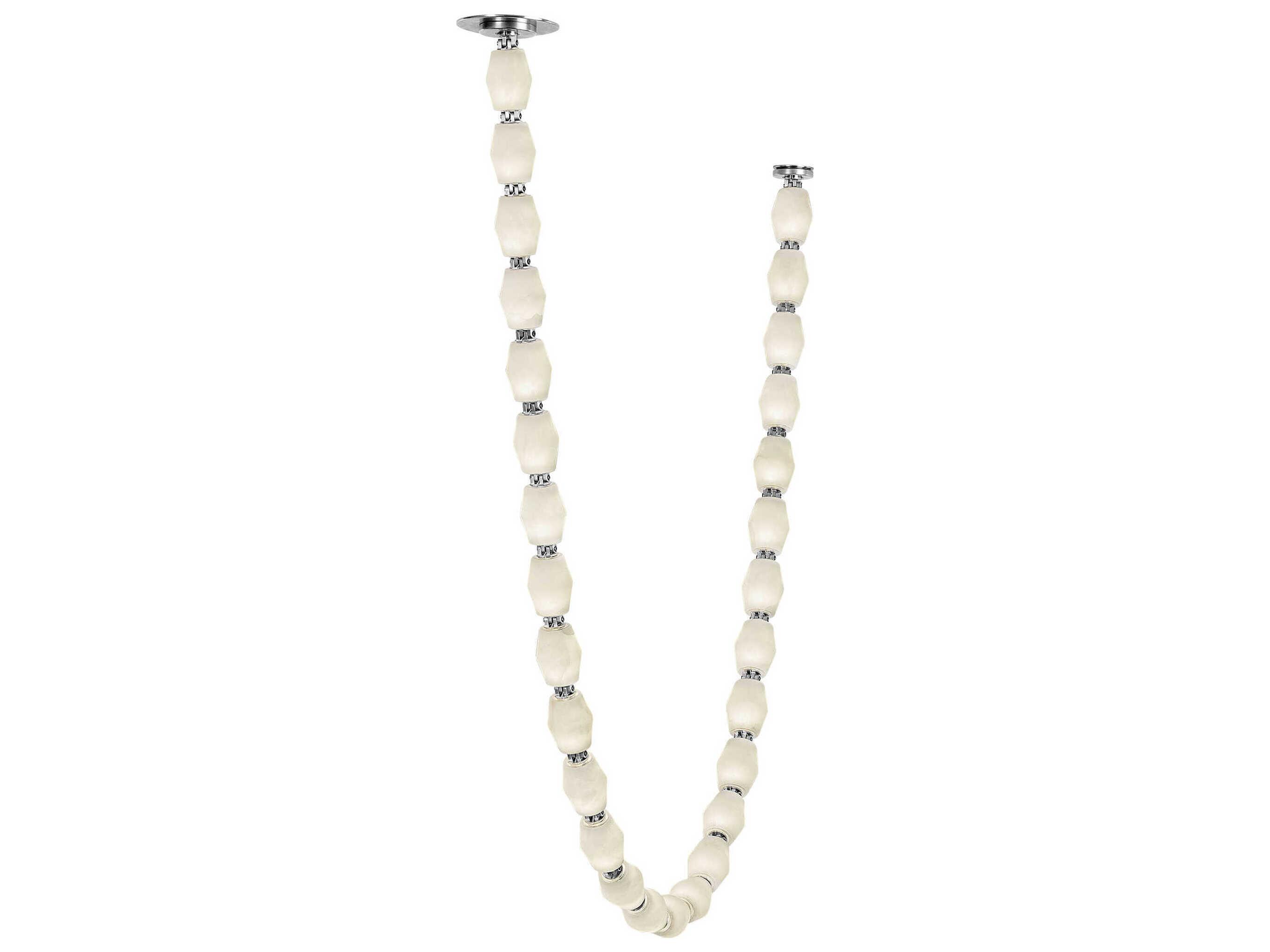 Visual Comfort Modern Collier 1-Light Polished Nickel Linear Chandelier