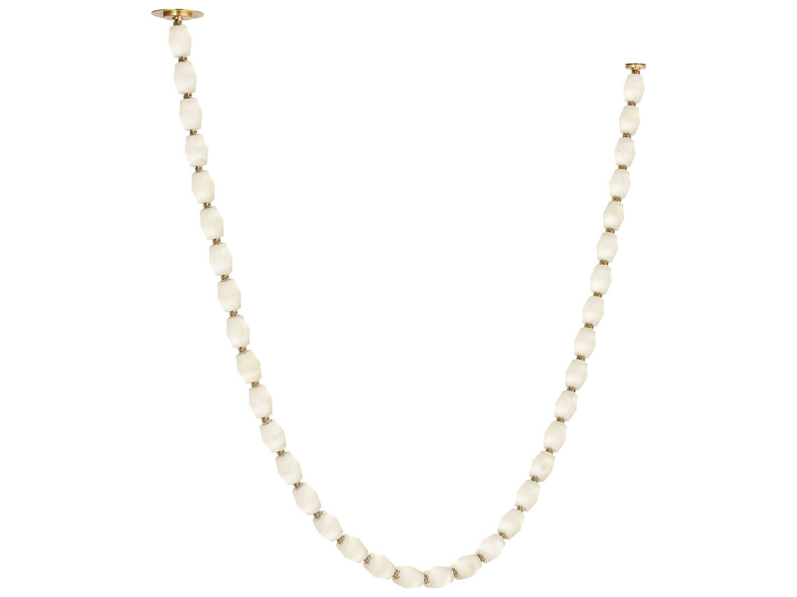 Visual Comfort Modern Collier 1-Light Hand Rubbed Antique Brass Linear Chandelier