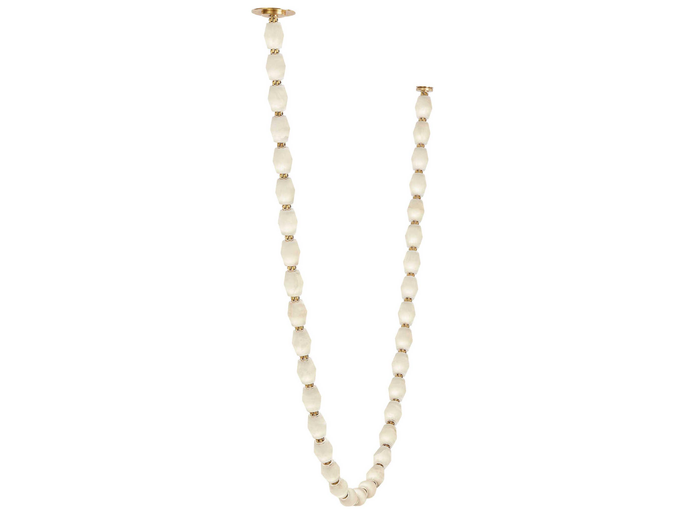 Visual Comfort Modern Collier 1-Light Hand Rubbed Antique Brass Linear Chandelier