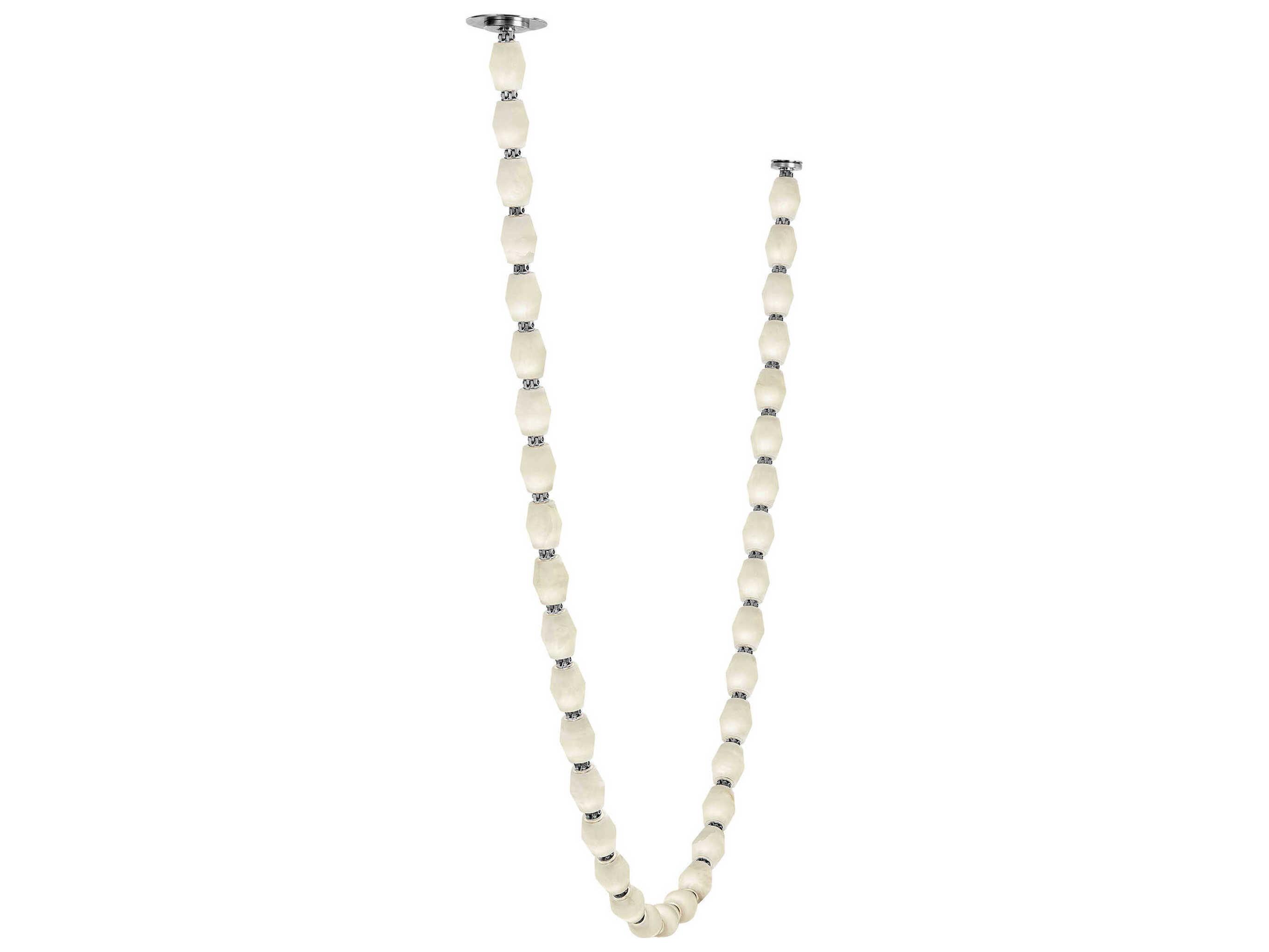 Visual Comfort Modern Collier 1-Light Polished Nickel Linear Chandelier