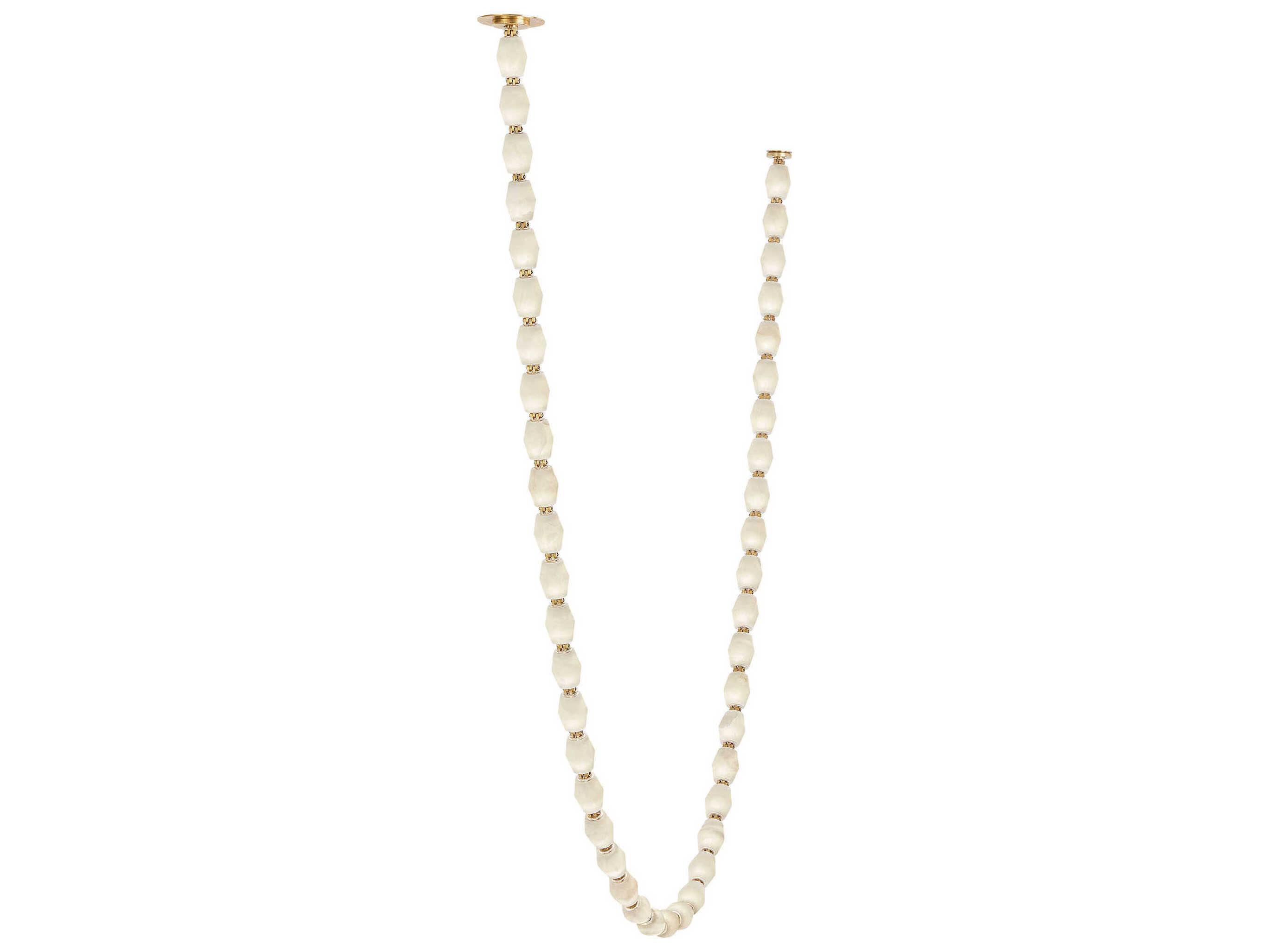 Visual Comfort Modern Collier 1-Light Hand Rubbed Antique Brass Linear Chandelier