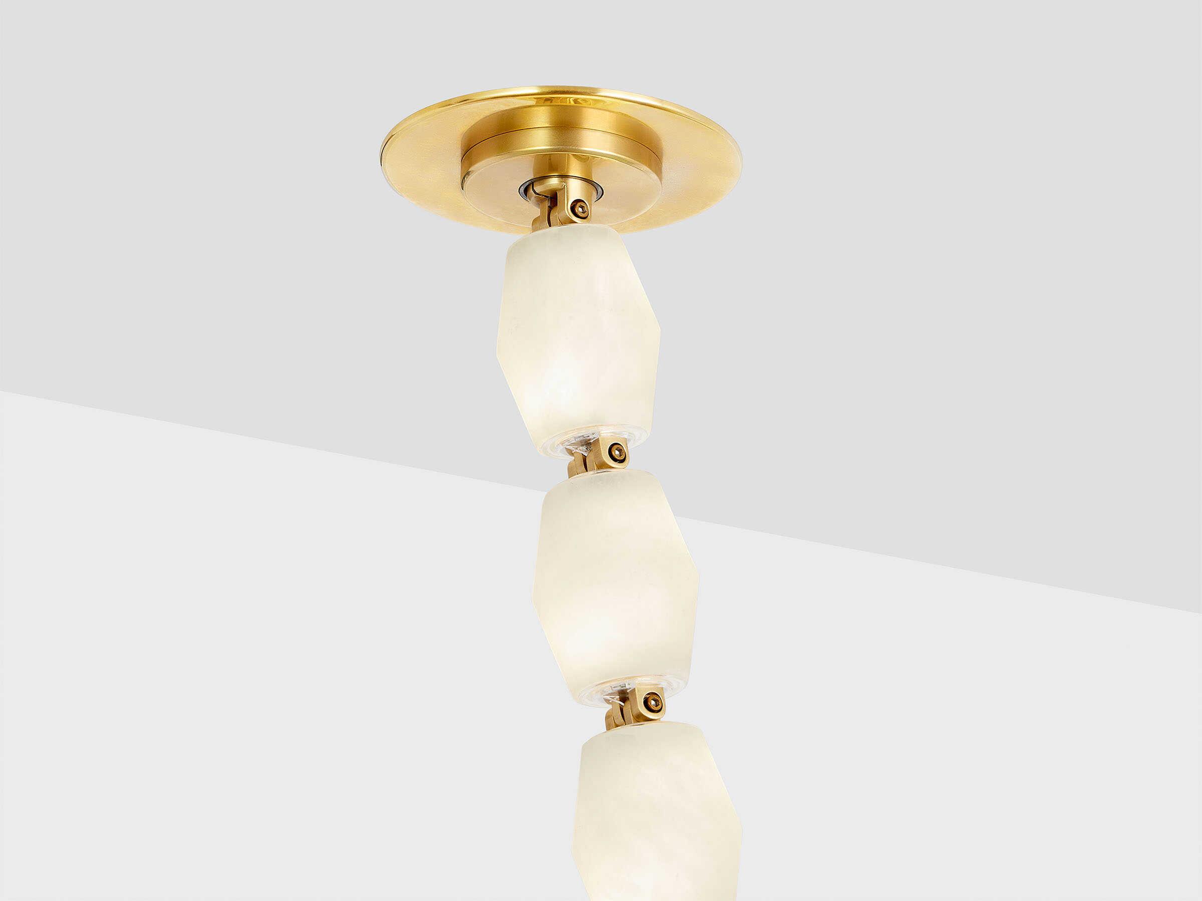 Visual Comfort Modern Collier 1-Light Hand Rubbed Antique Brass Linear Chandelier