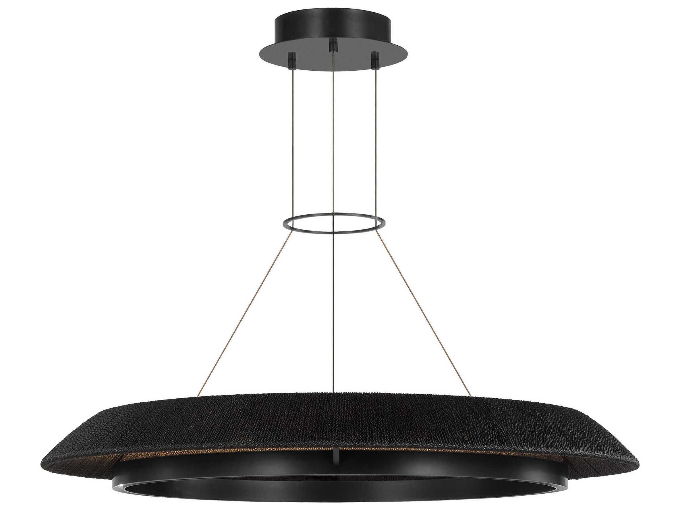 Visual Comfort Modern Noa 1-Light Bronze Washed Black Pendant