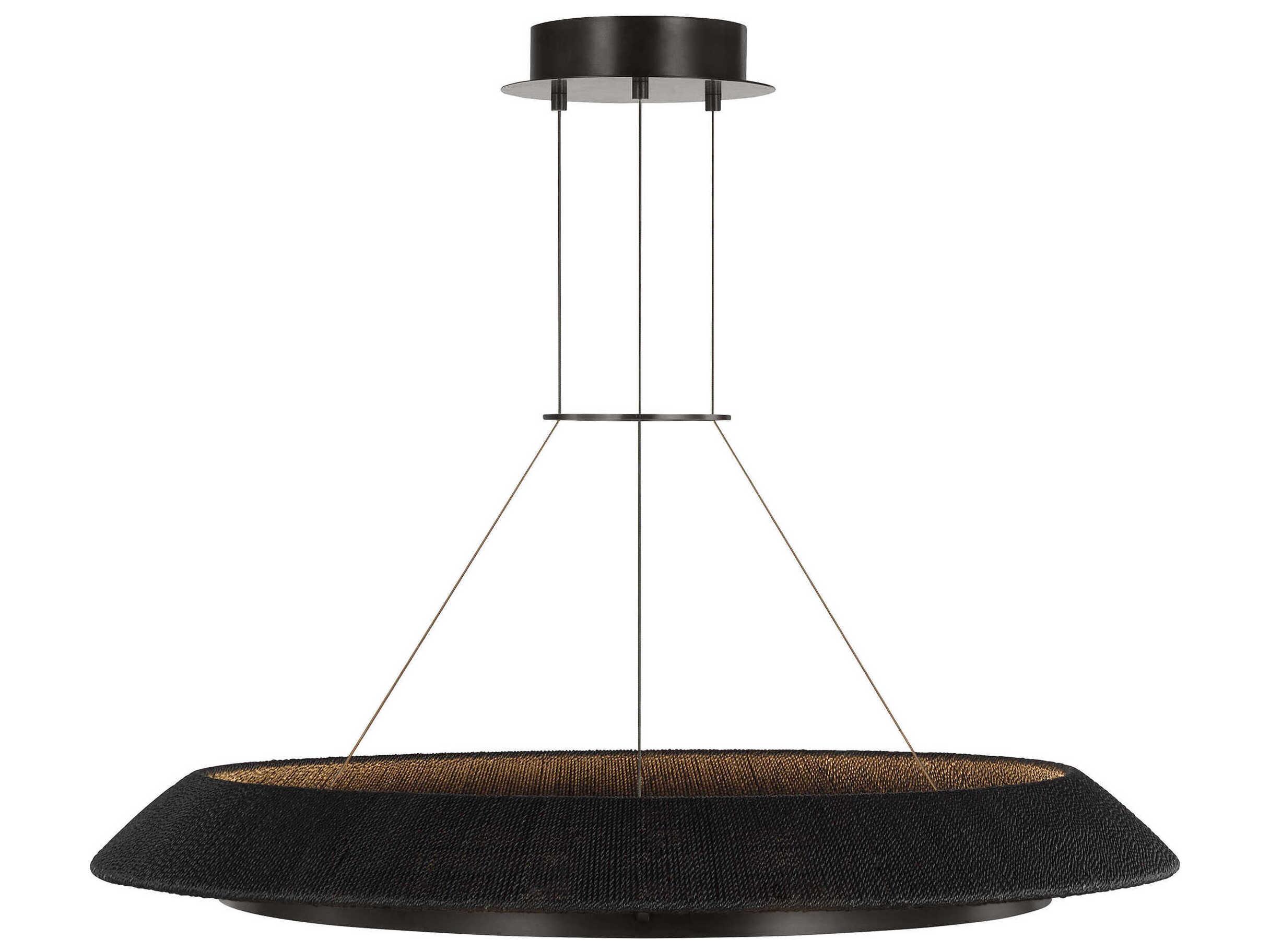 Visual Comfort Modern Noa 1-Light Bronze Washed Black Pendant