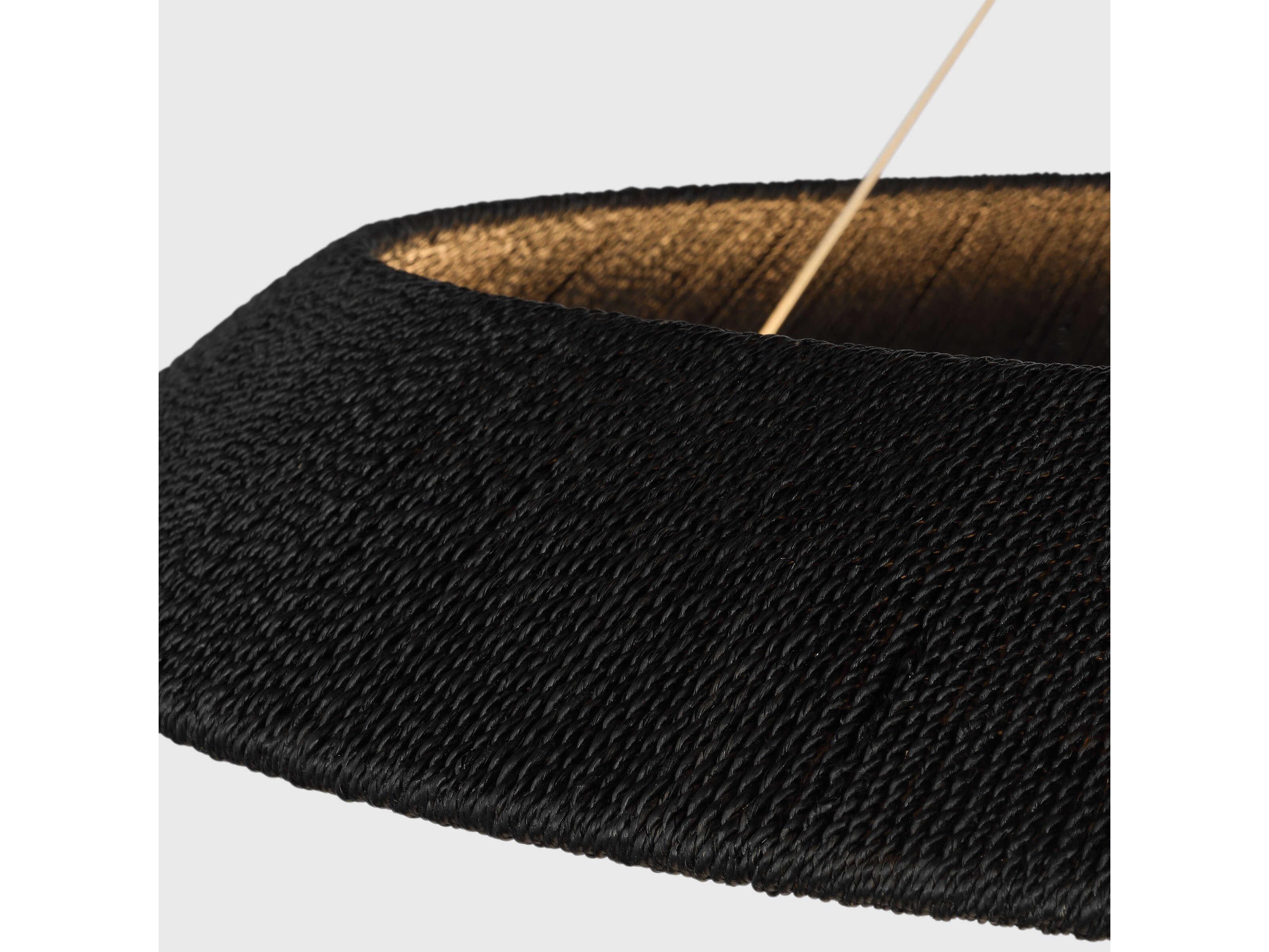 Visual Comfort Modern Noa 1-Light Hand Rubbed Antique Brass Washed Black Pendant