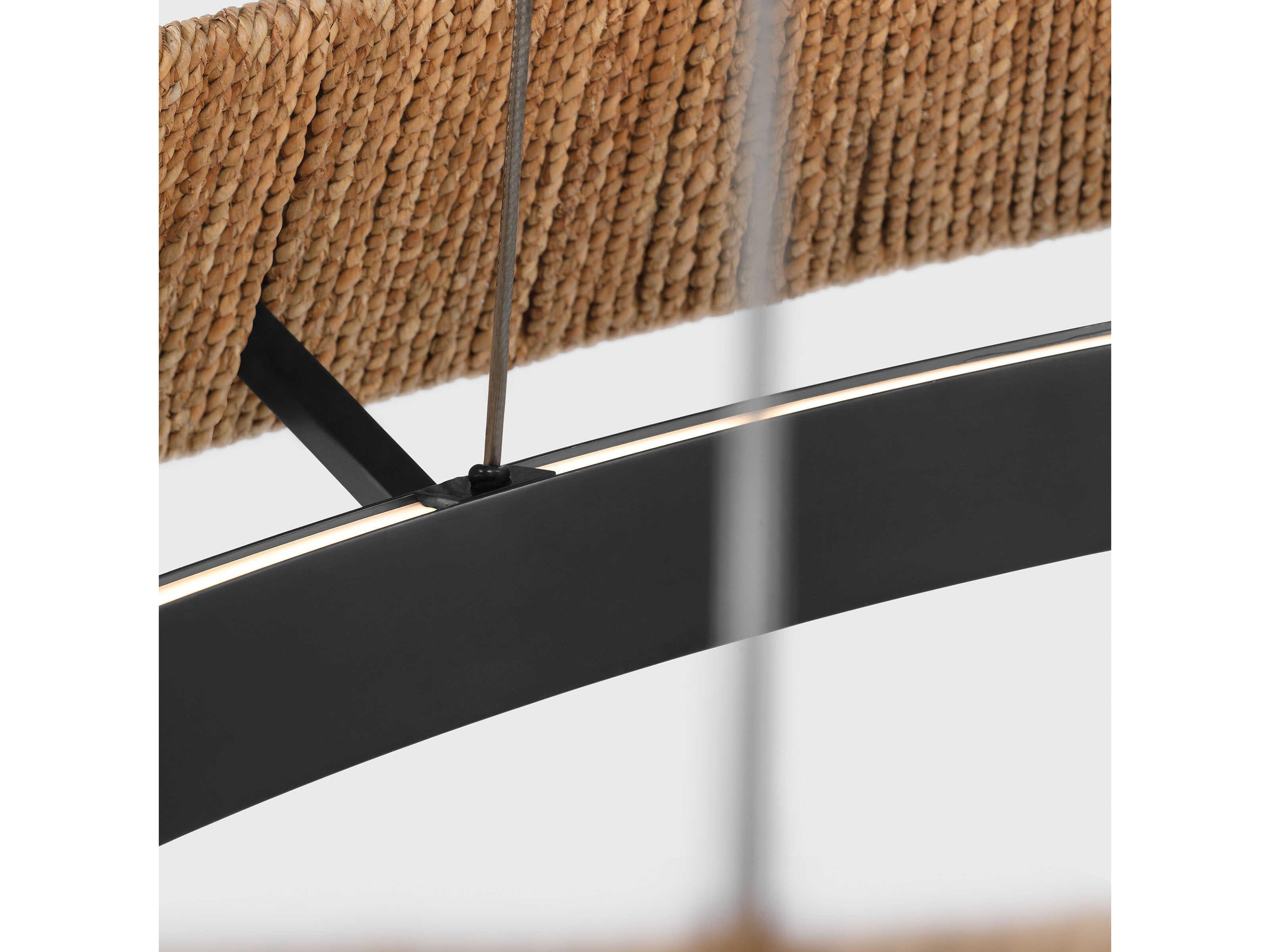 Visual Comfort Modern Noa 1-Light Bronze Natural Pendant