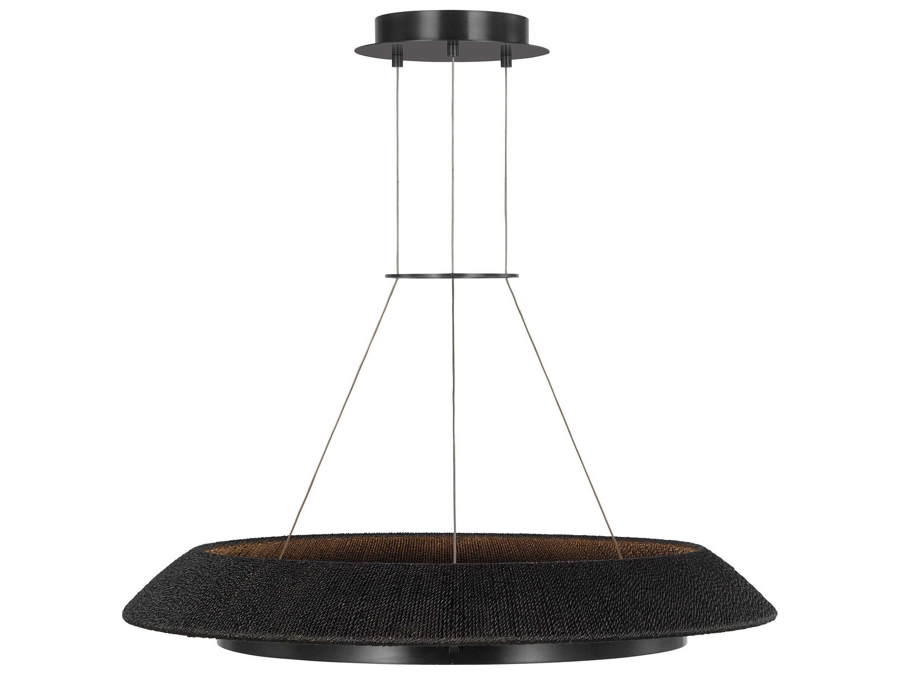 Visual Comfort Modern Noa 1-Light Bronze Washed Black Pendant