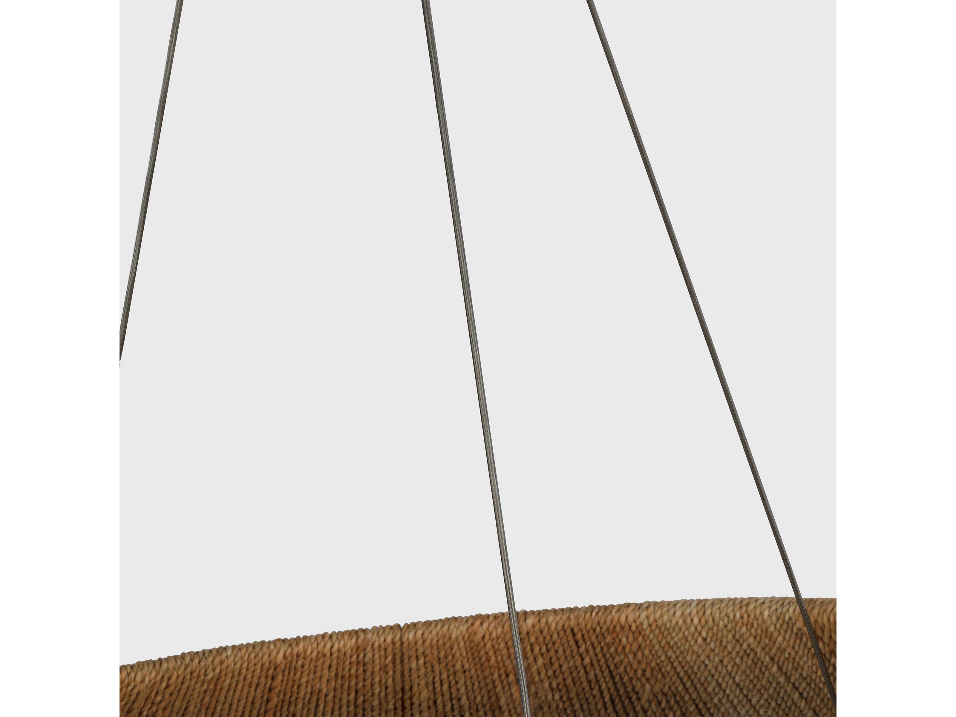 Visual Comfort Modern Noa 1-Light Bronze Natural Pendant