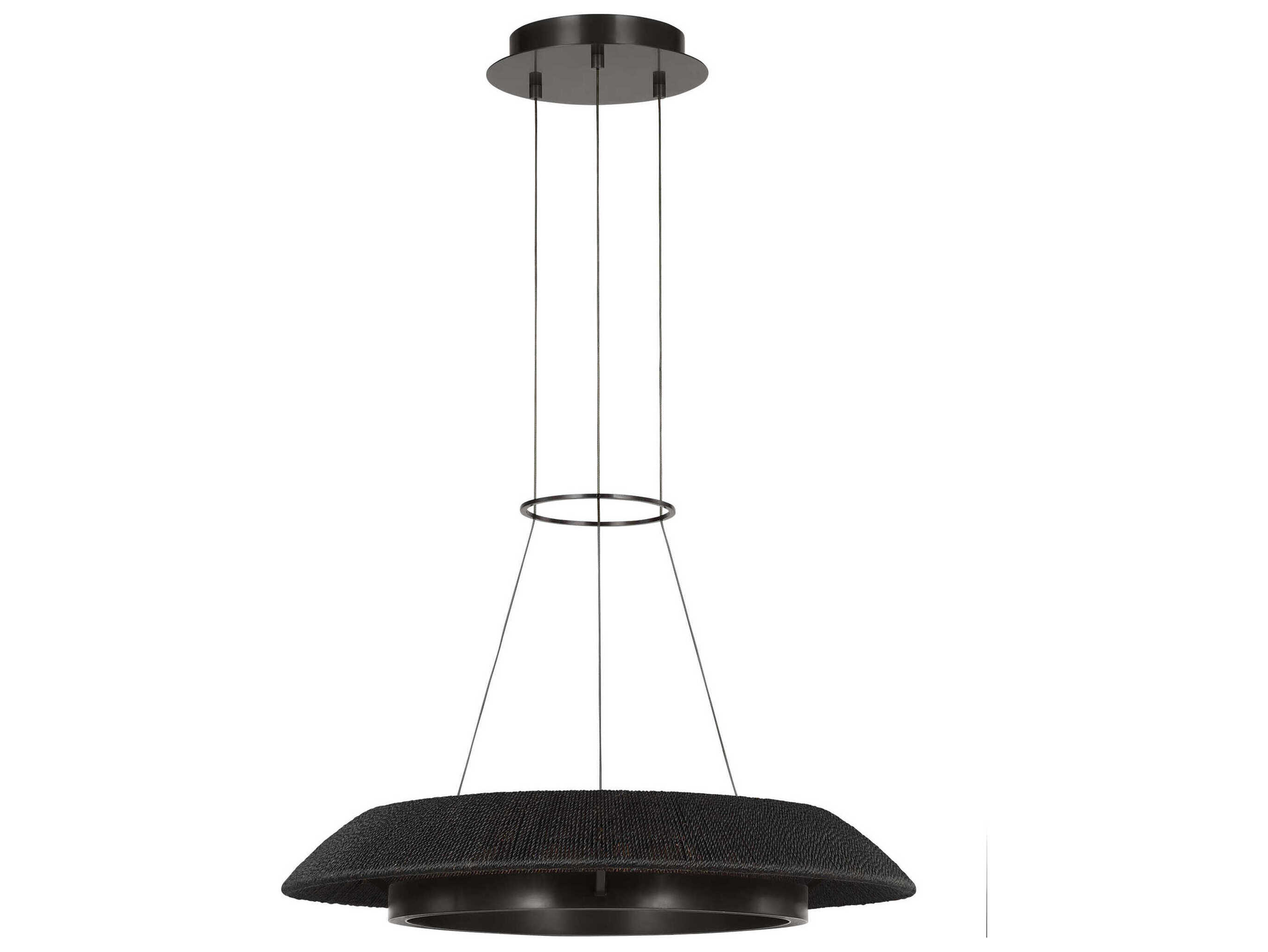 Visual Comfort Modern Noa 1-Light Bronze Washed Black Pendant