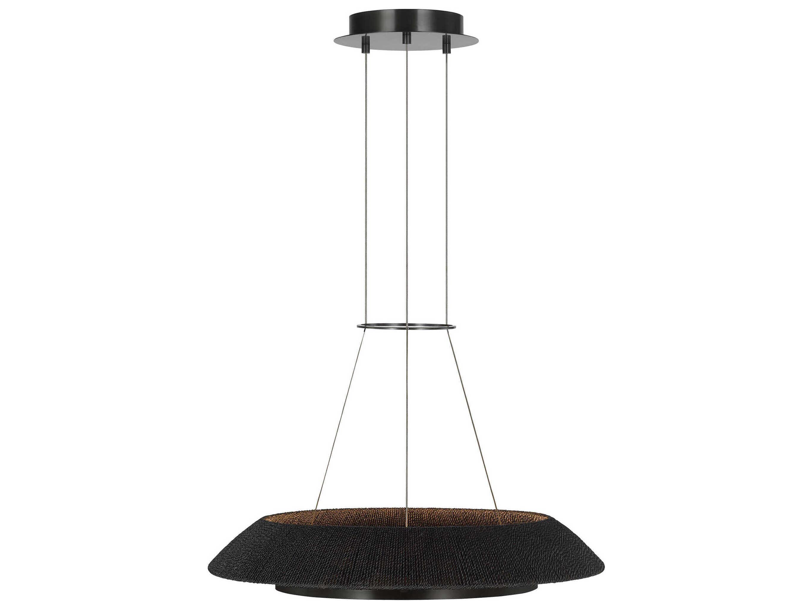 Visual Comfort Modern Noa 1-Light Bronze Washed Black Pendant