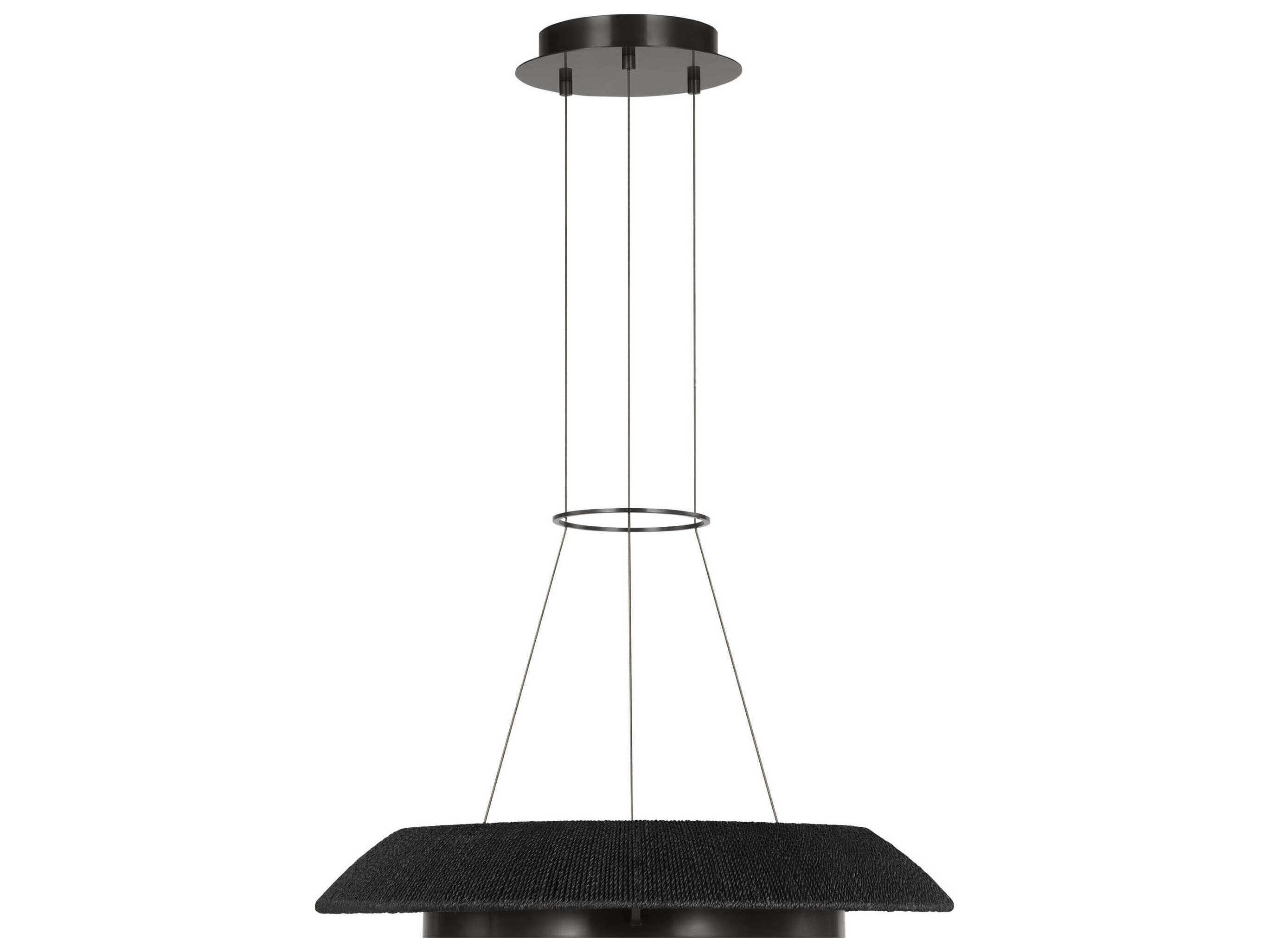 Visual Comfort Modern Noa 1-Light Bronze Washed Black Pendant