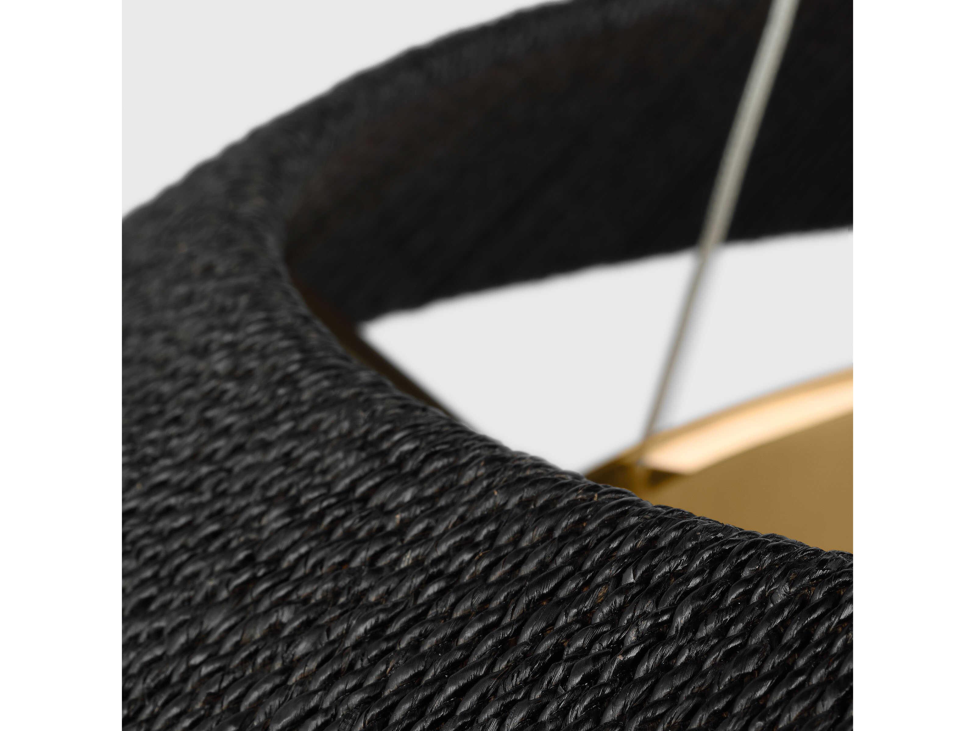 Visual Comfort Modern Noa 1-Light Hand Rubbed Antique Brass Washed Black Pendant