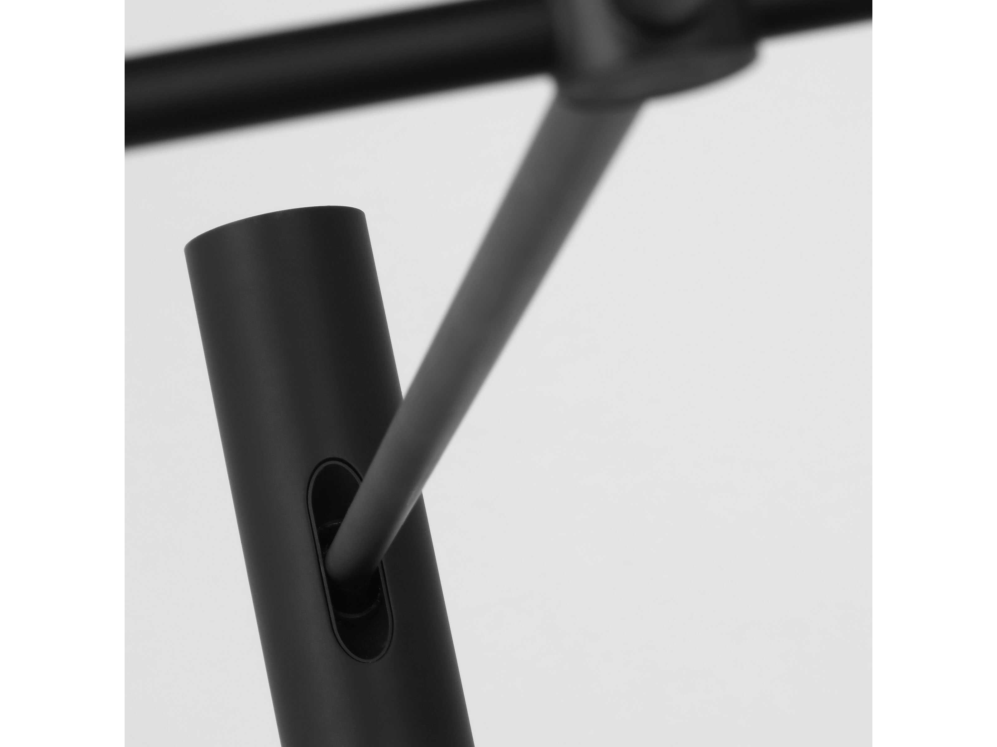 Visual Comfort Modern Ponte 8-Light Nightshade Black Cylinder Chandelier