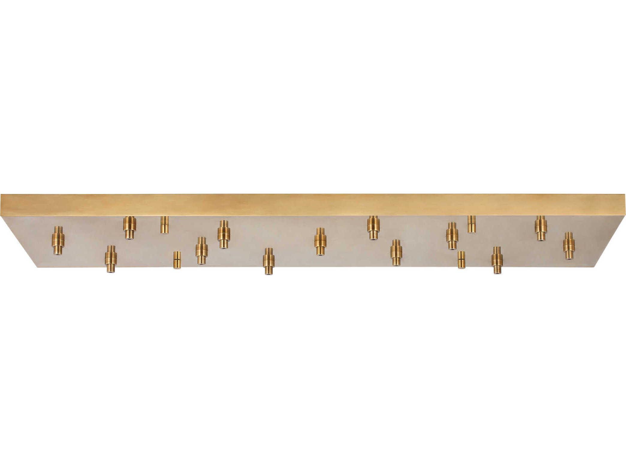 Visual Comfort Modern Multiport Hand Rubbed Antique Brass 13-Light Mount