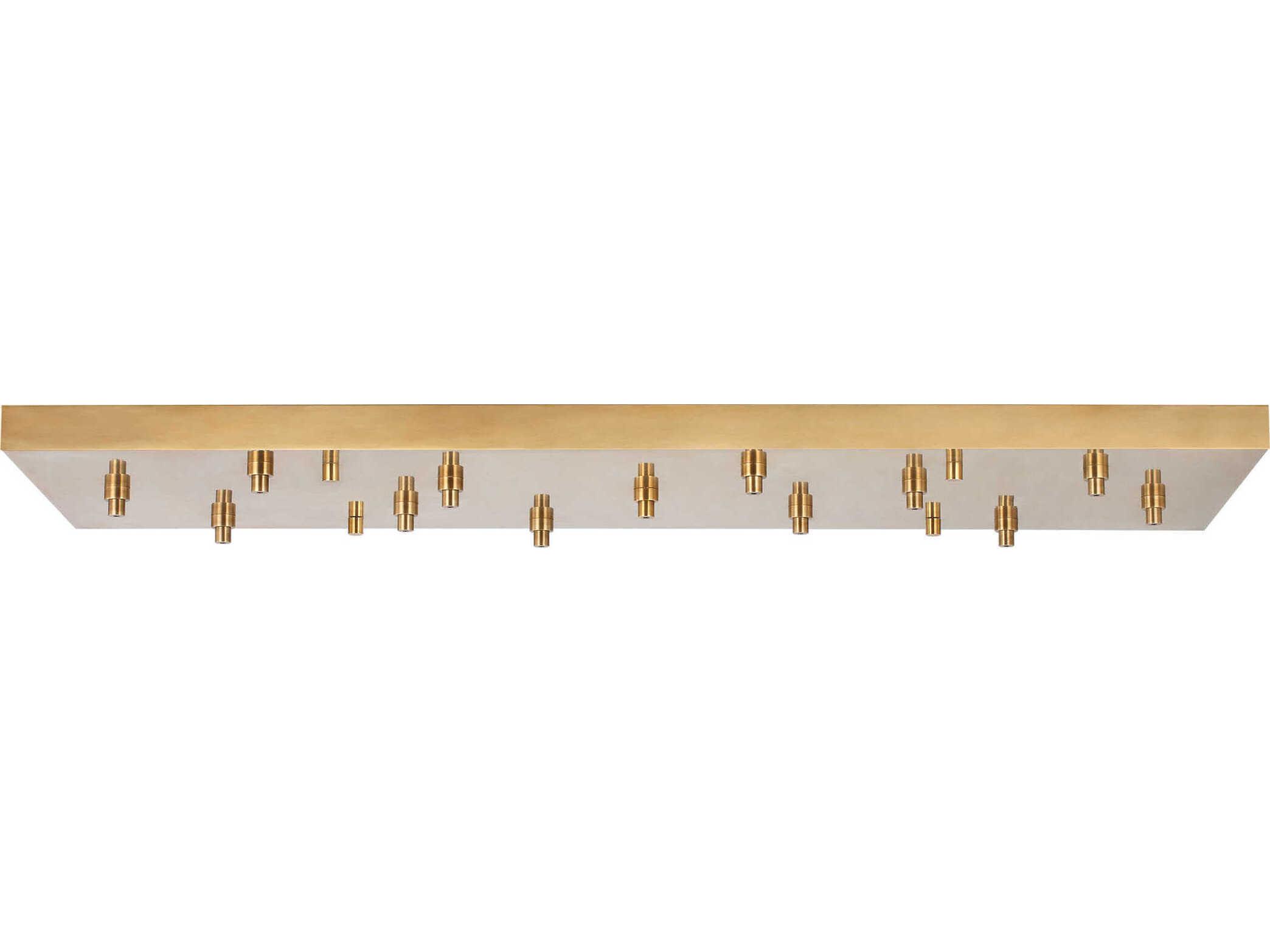 Visual Comfort Modern Multiport Hand Rubbed Antique Brass 13-Light Mount
