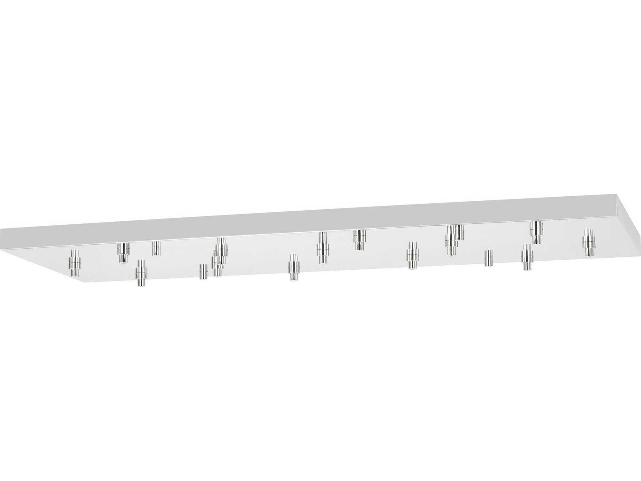 Visual Comfort Modern Multiport Polished Nickel 13-Light Mount