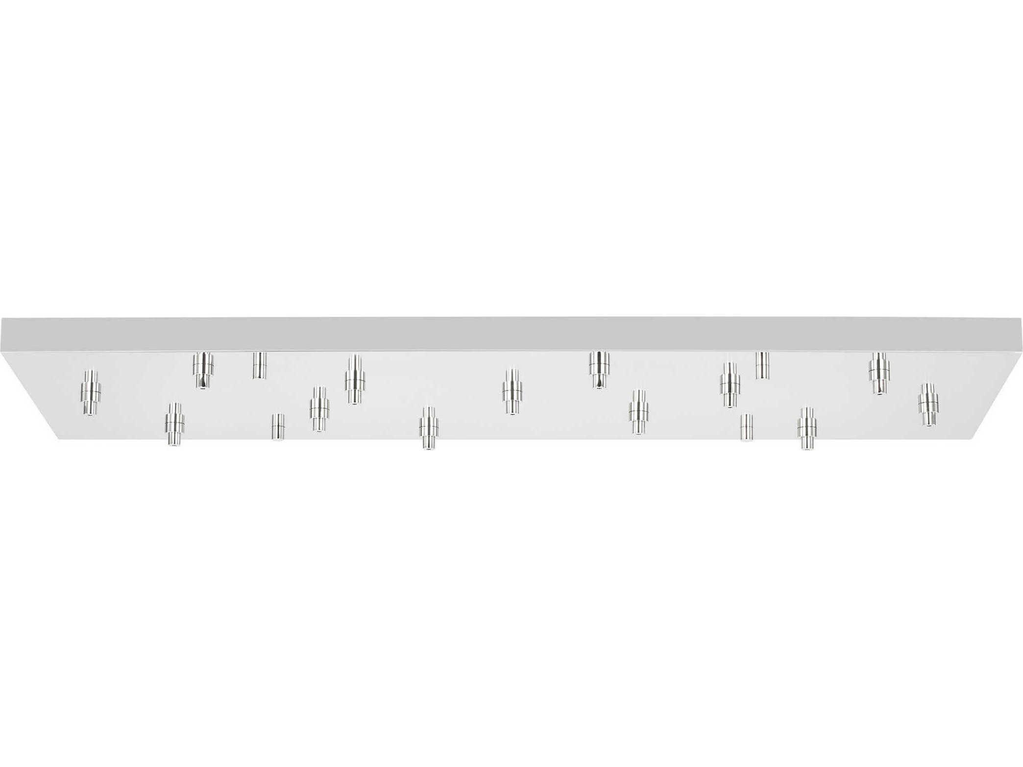 Visual Comfort Modern Multiport Polished Nickel 13-Light Mount