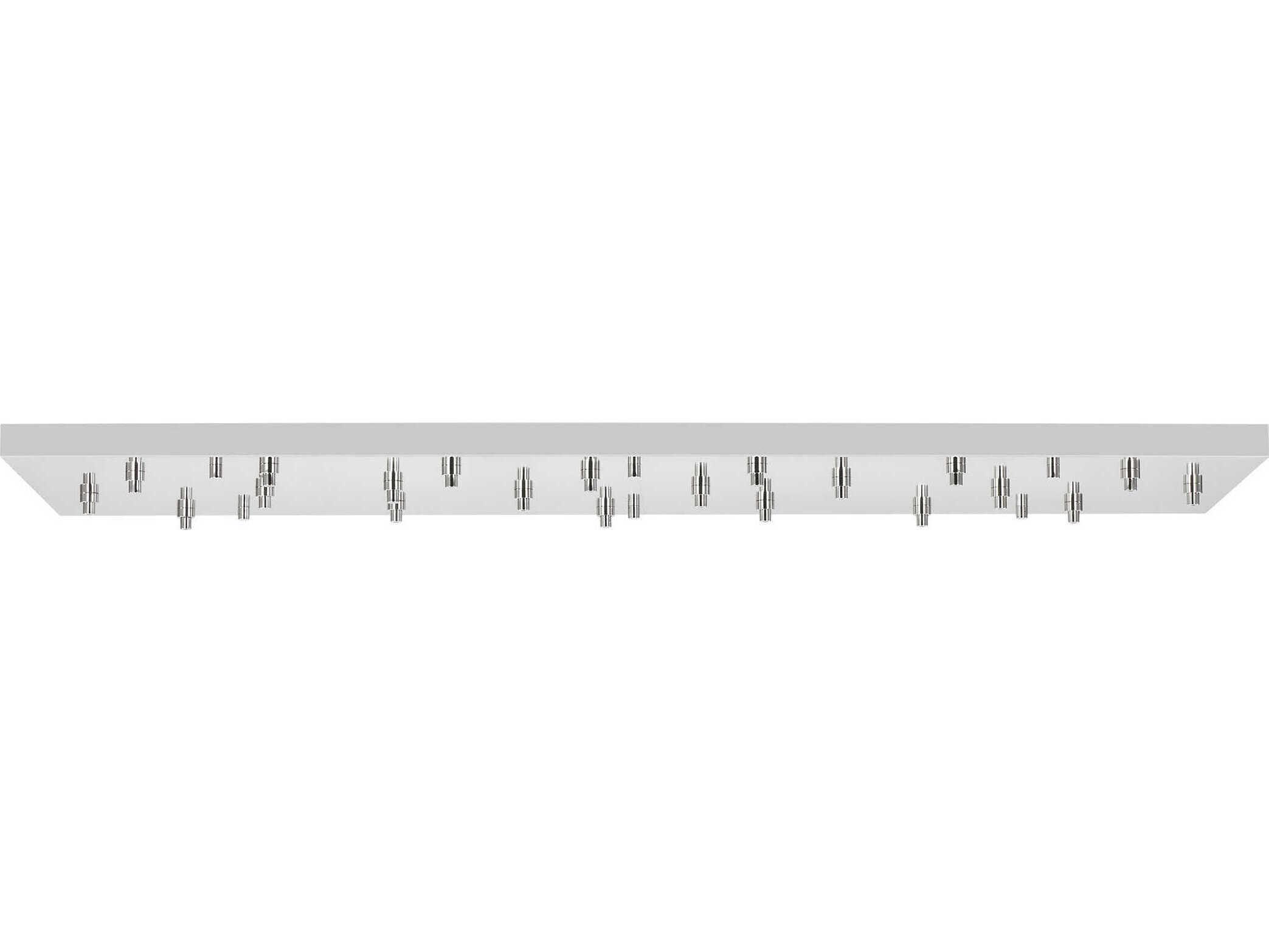 Visual Comfort Modern Multiport Polished Nickel 21-Light Mount