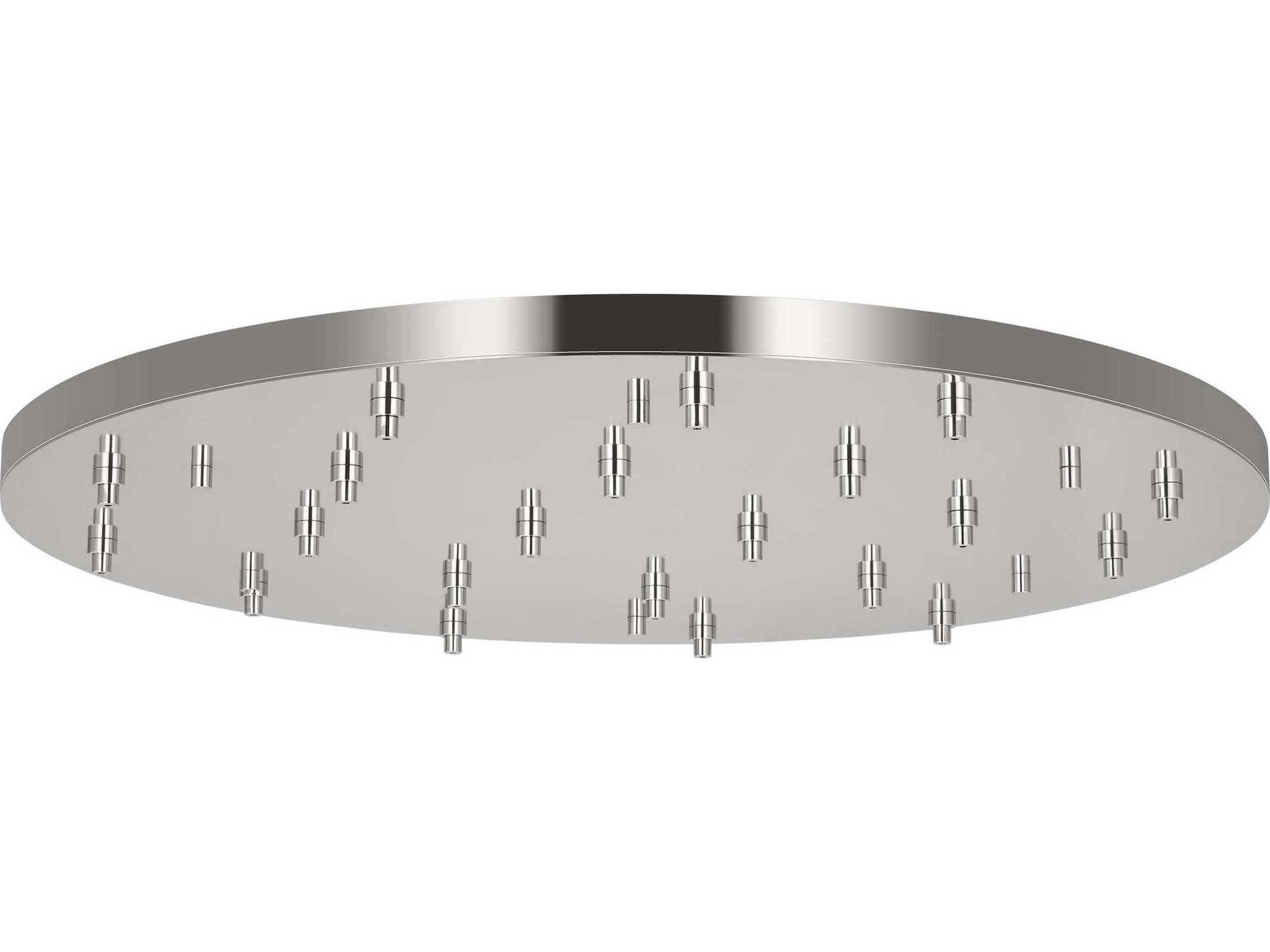 Visual Comfort Modern Multiport Polished Nickel 21-Light Mount