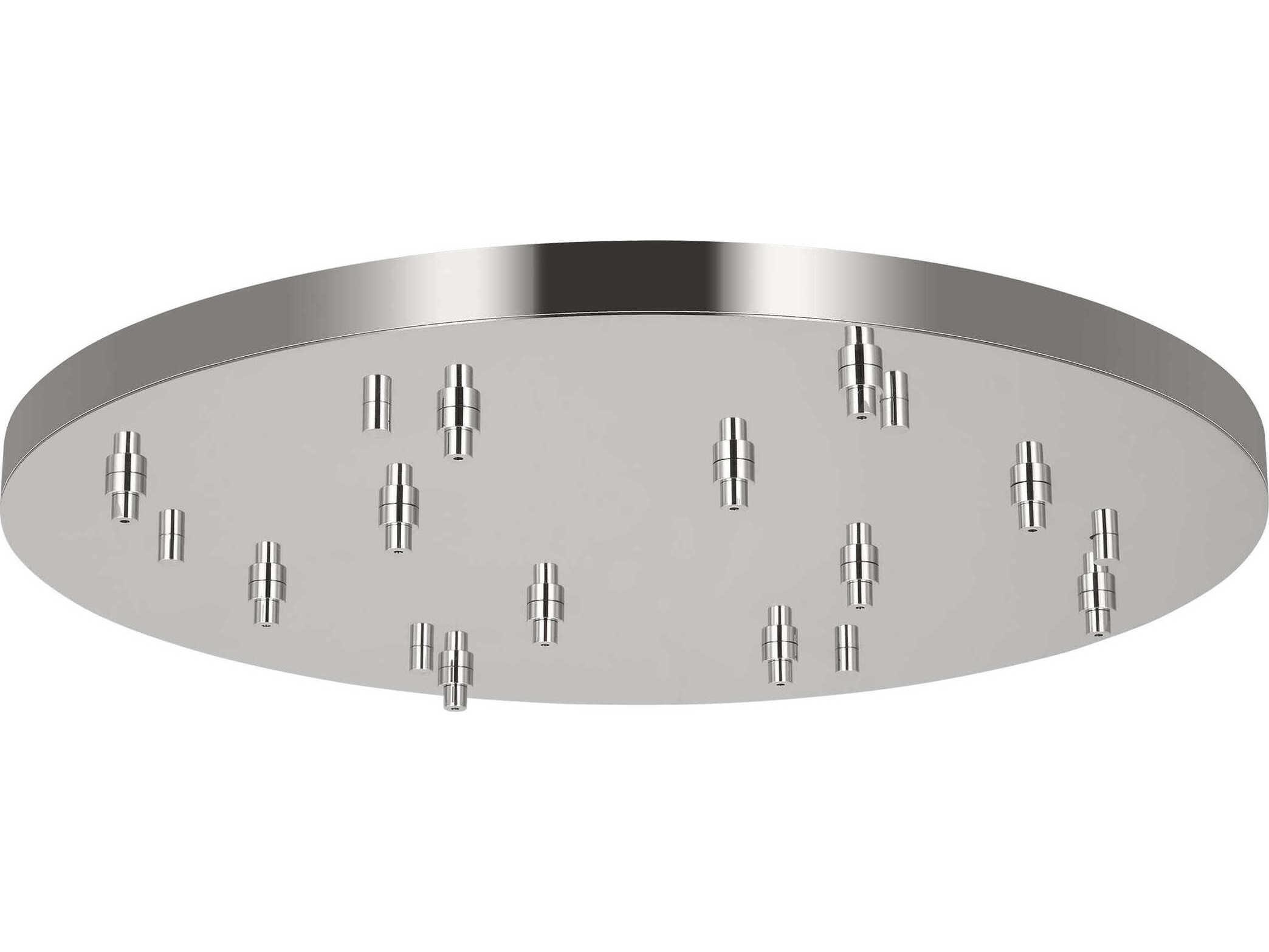 Visual Comfort Modern Multiport Polished Nickel 12-Light Mount