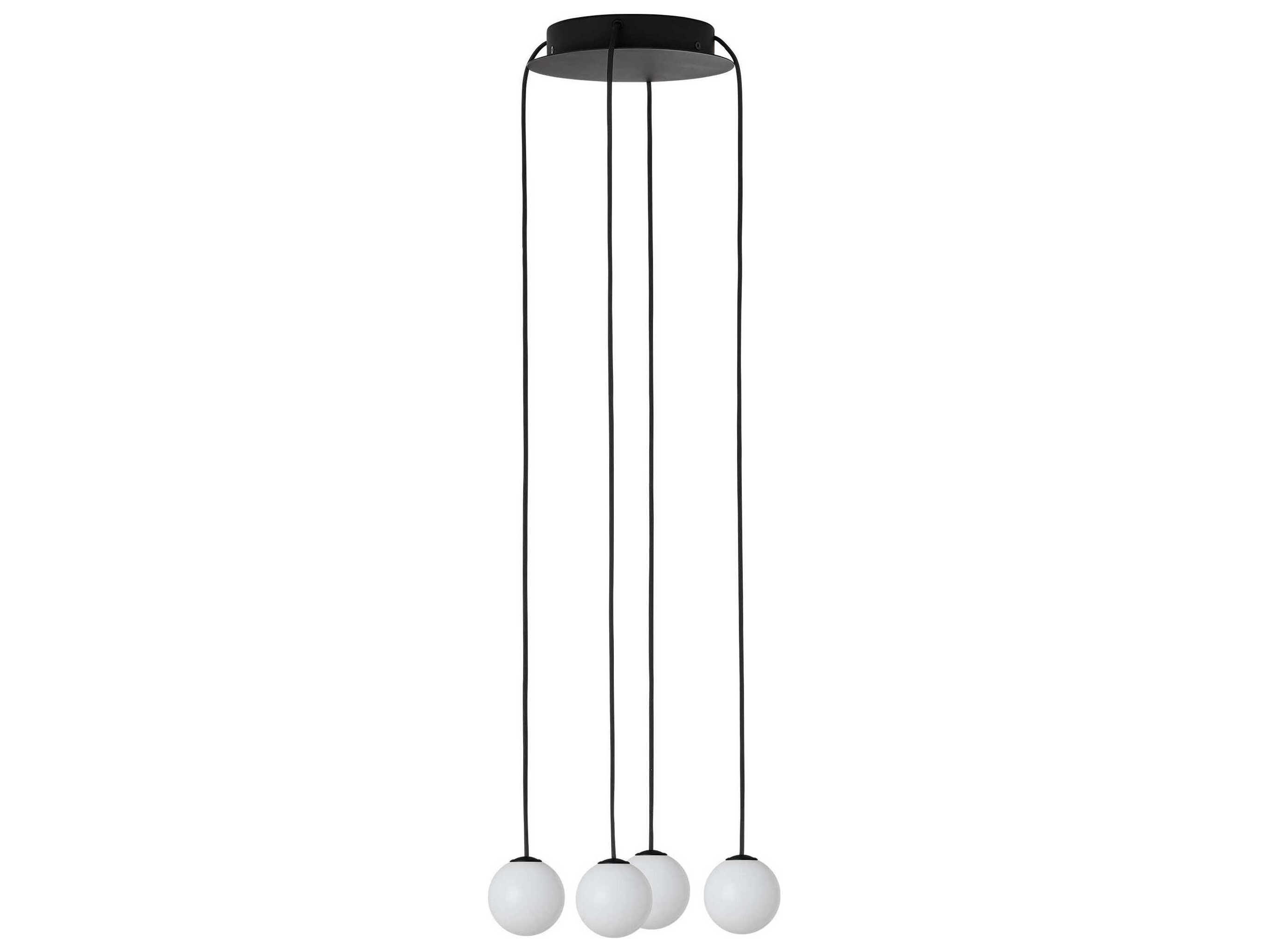 Visual Comfort Modern Orbet 4-Light Nightshade Black Globe Mini Pendant