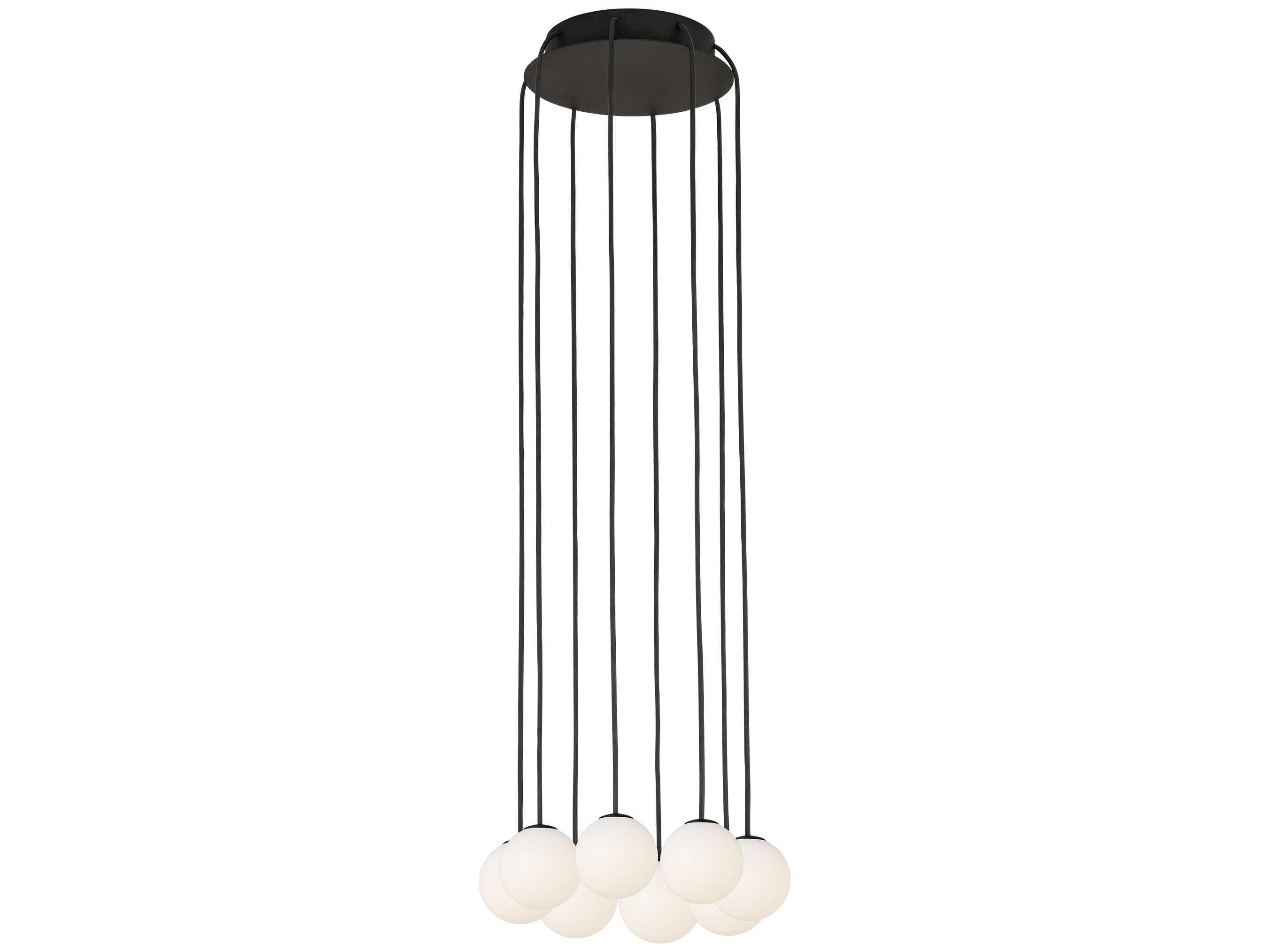 Visual Comfort Modern Orbet 8-Light Nightshade Black Globe Mini Pendant