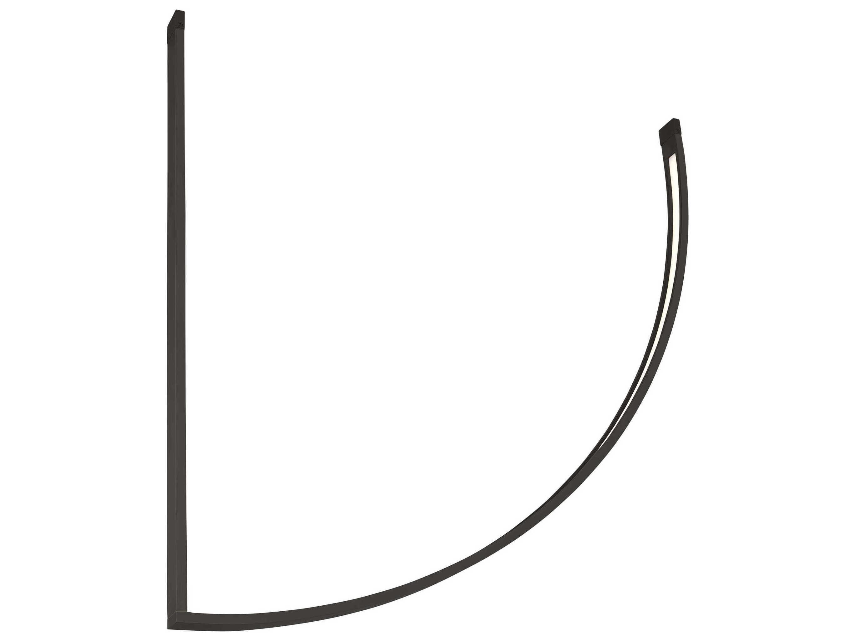 Visual Comfort Modern Baku 1-Light Nightshade Black Linear Chandelier