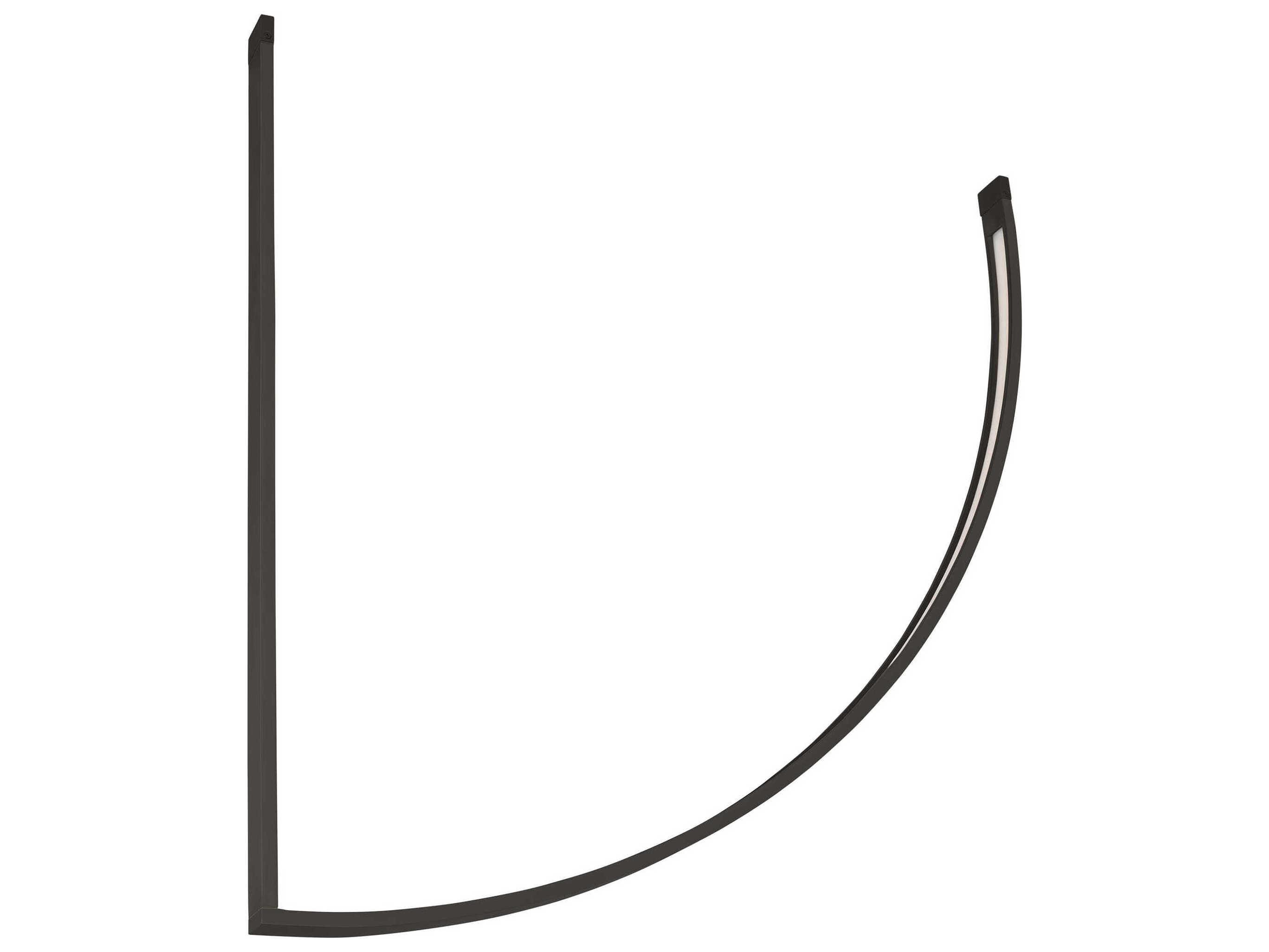 Visual Comfort Modern Baku 1-Light Nightshade Black Linear Chandelier