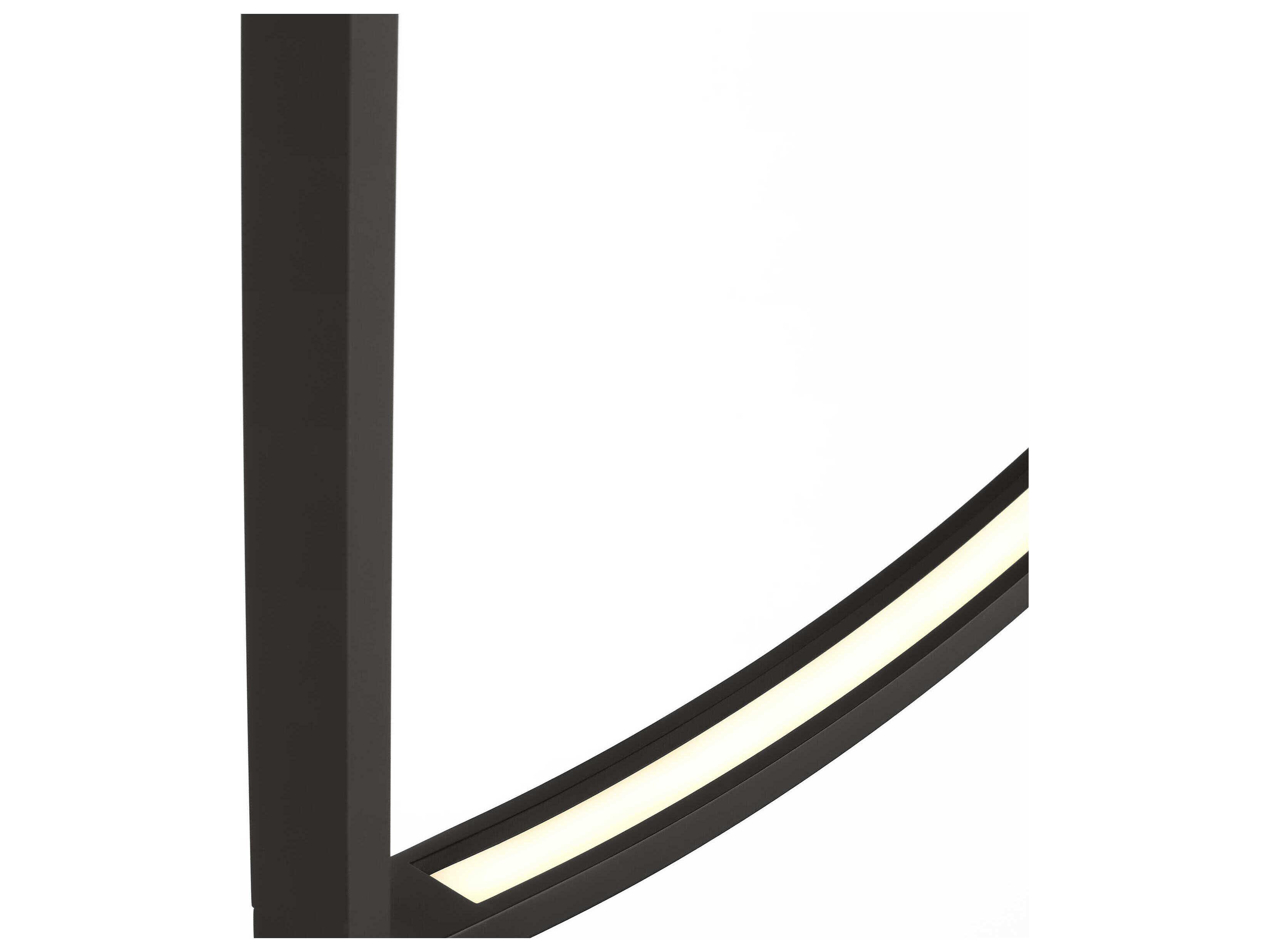 Visual Comfort Modern Baku 1-Light Nightshade Black Linear Chandelier