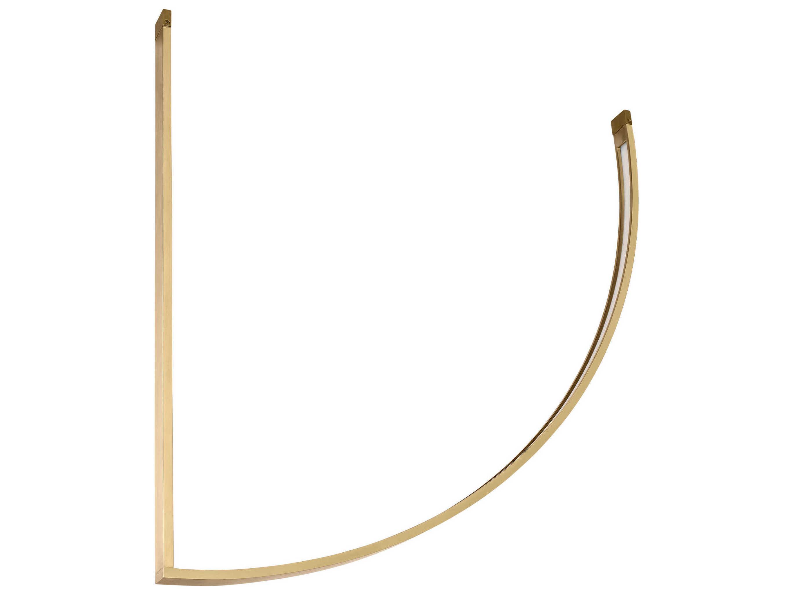 Visual Comfort Modern Baku 1-Light Hand Rubbed Antique Brass Linear Chandelier