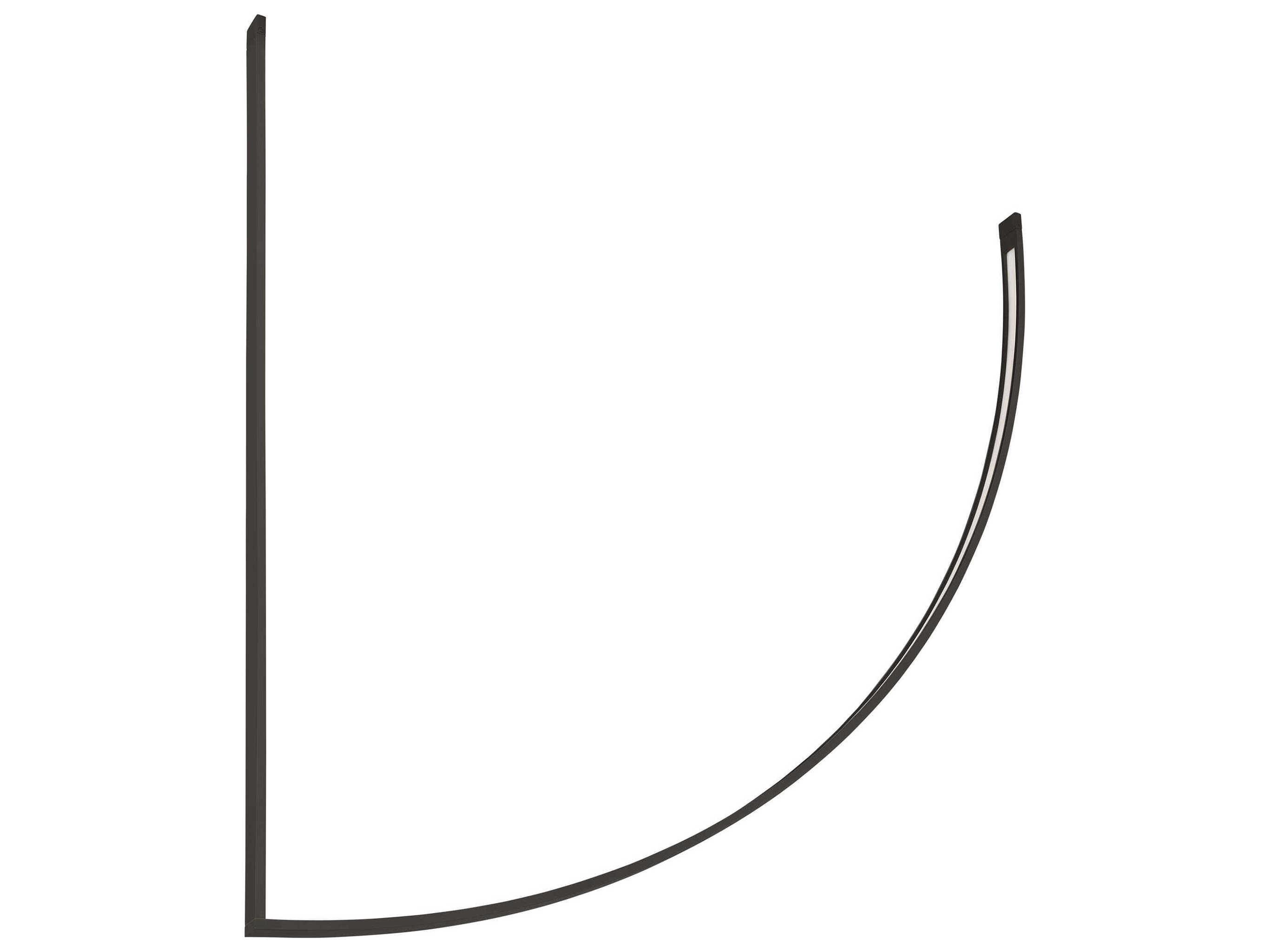 Visual Comfort Modern Baku 1-Light Nightshade Black Linear Chandelier